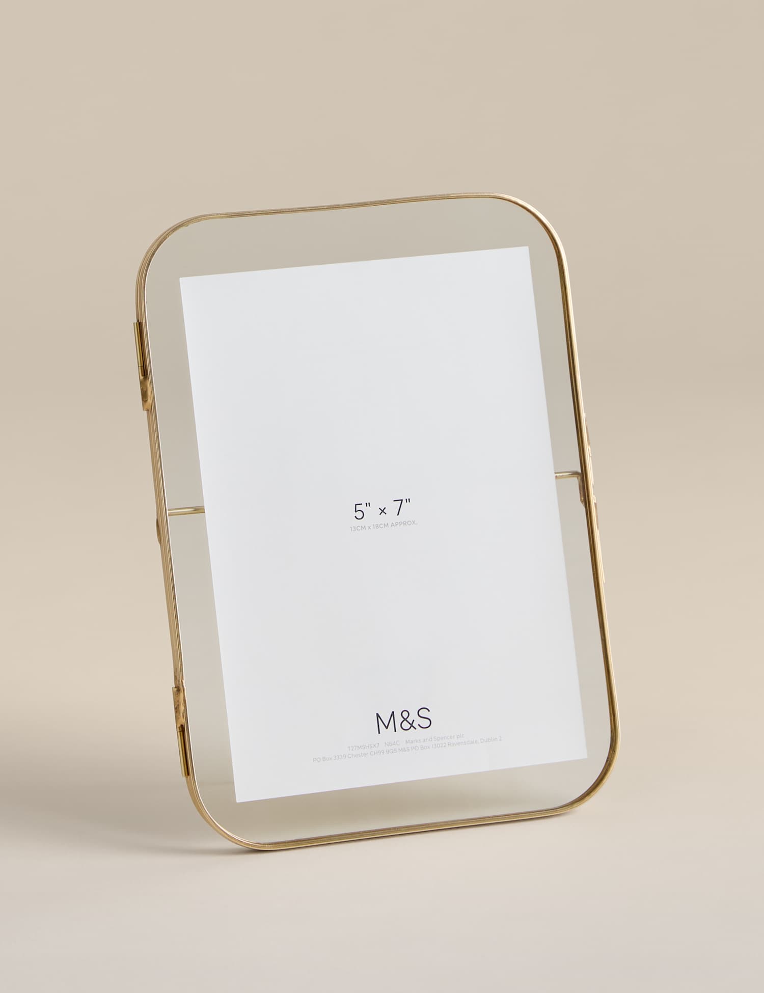 M&S Rounded Photo Frame 5x7 inch Gold