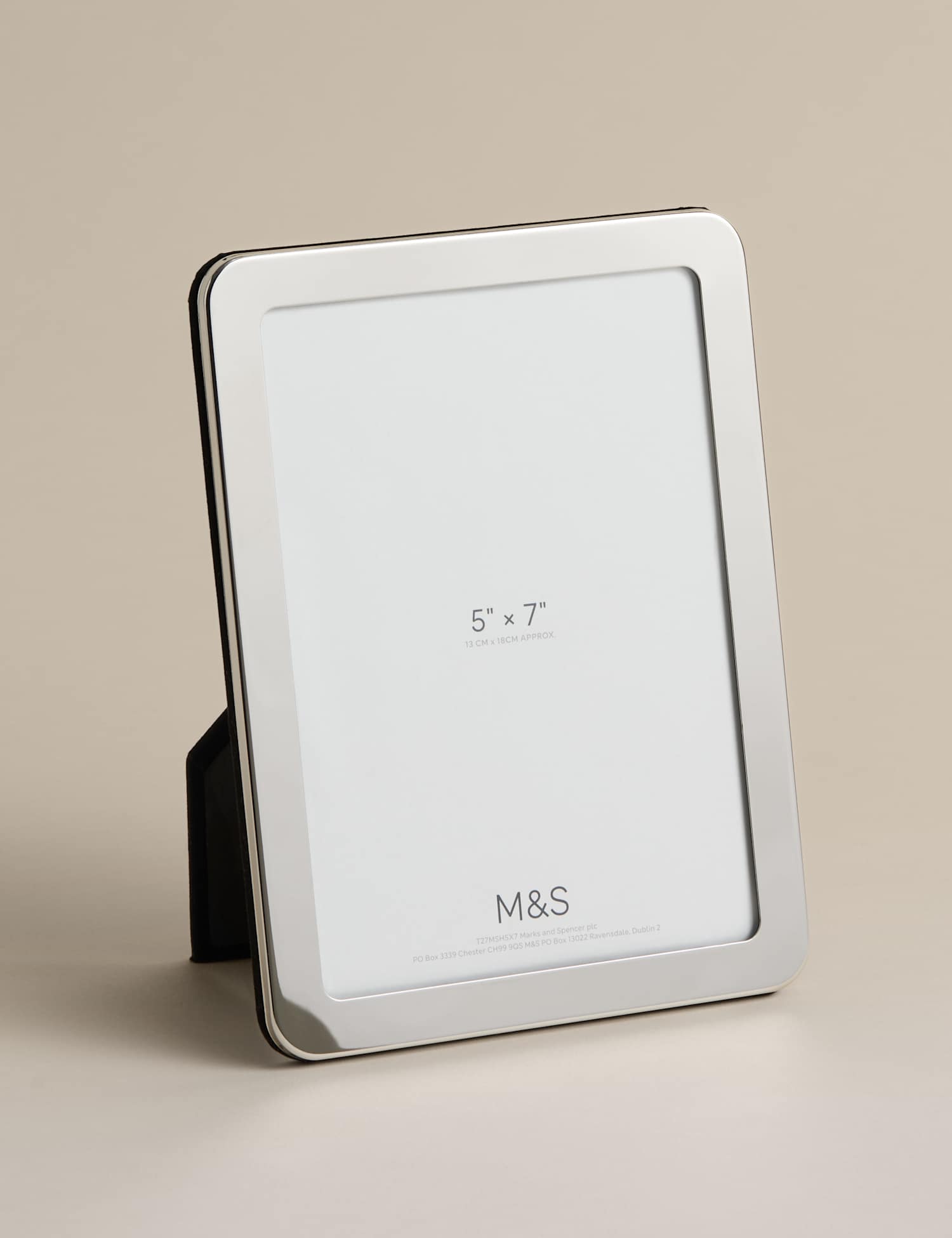 M&S Thick Rounded Photo Frame 5x7 inch Silver