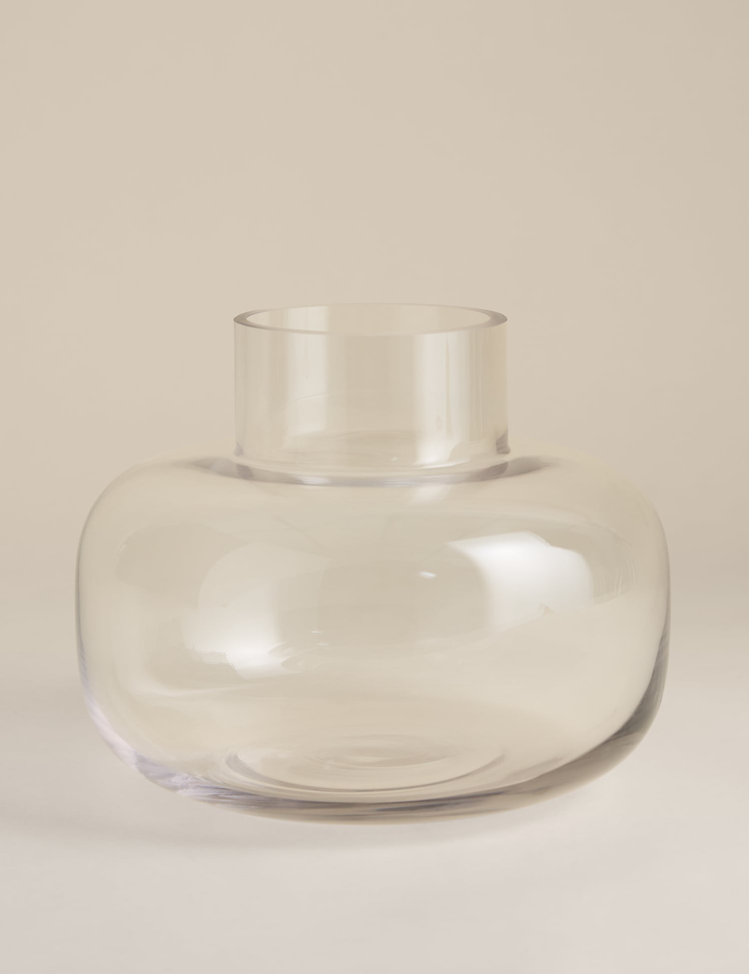 M&S Medium Squat Vase Clear