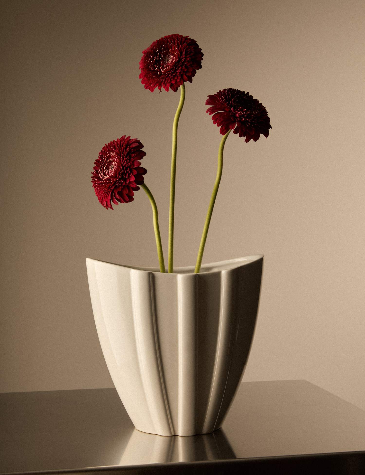 M&S X Kelly Hoppen Glazed Vase White