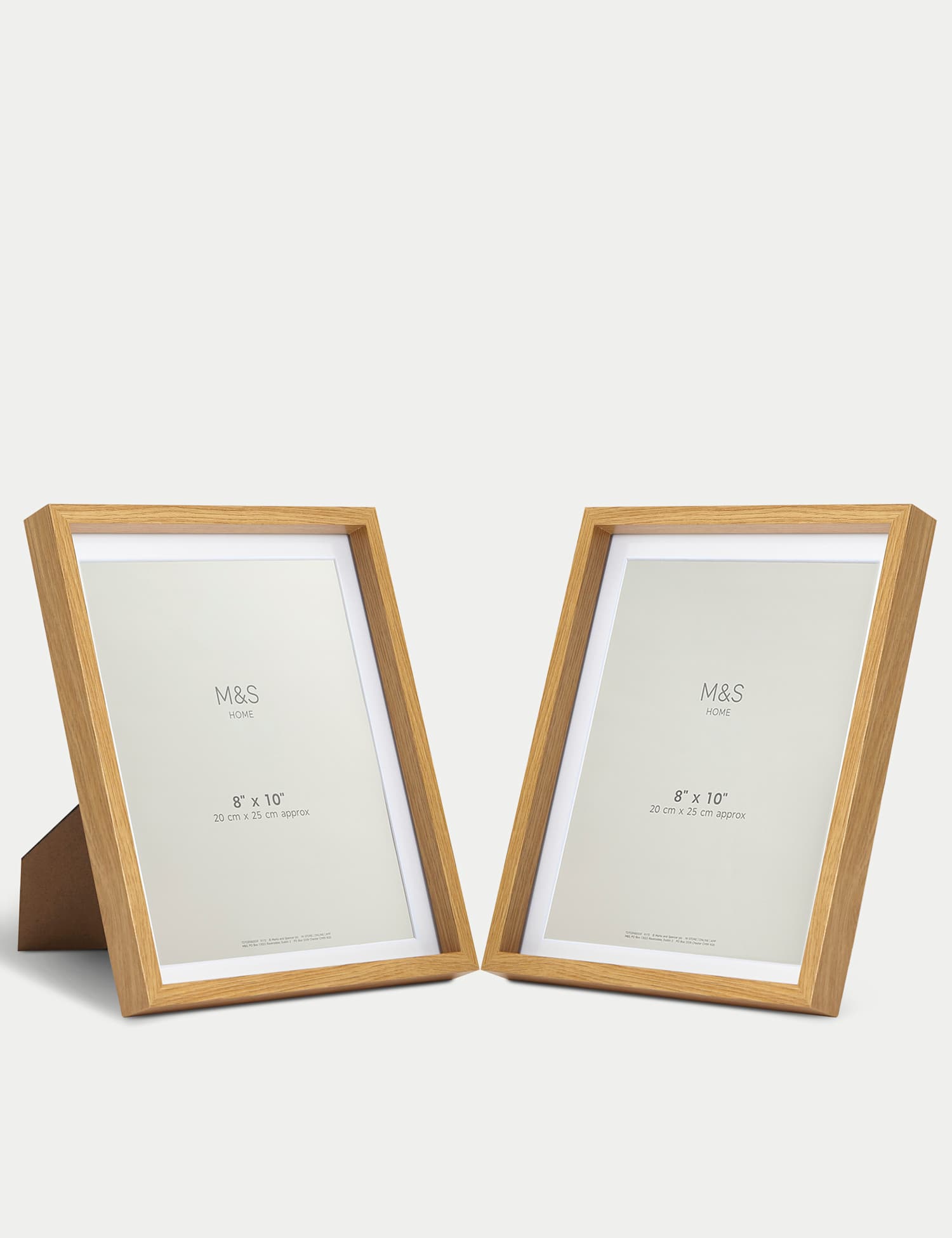 M&S Set of 2 Photo Frames 8x10 Inch Natural Mix