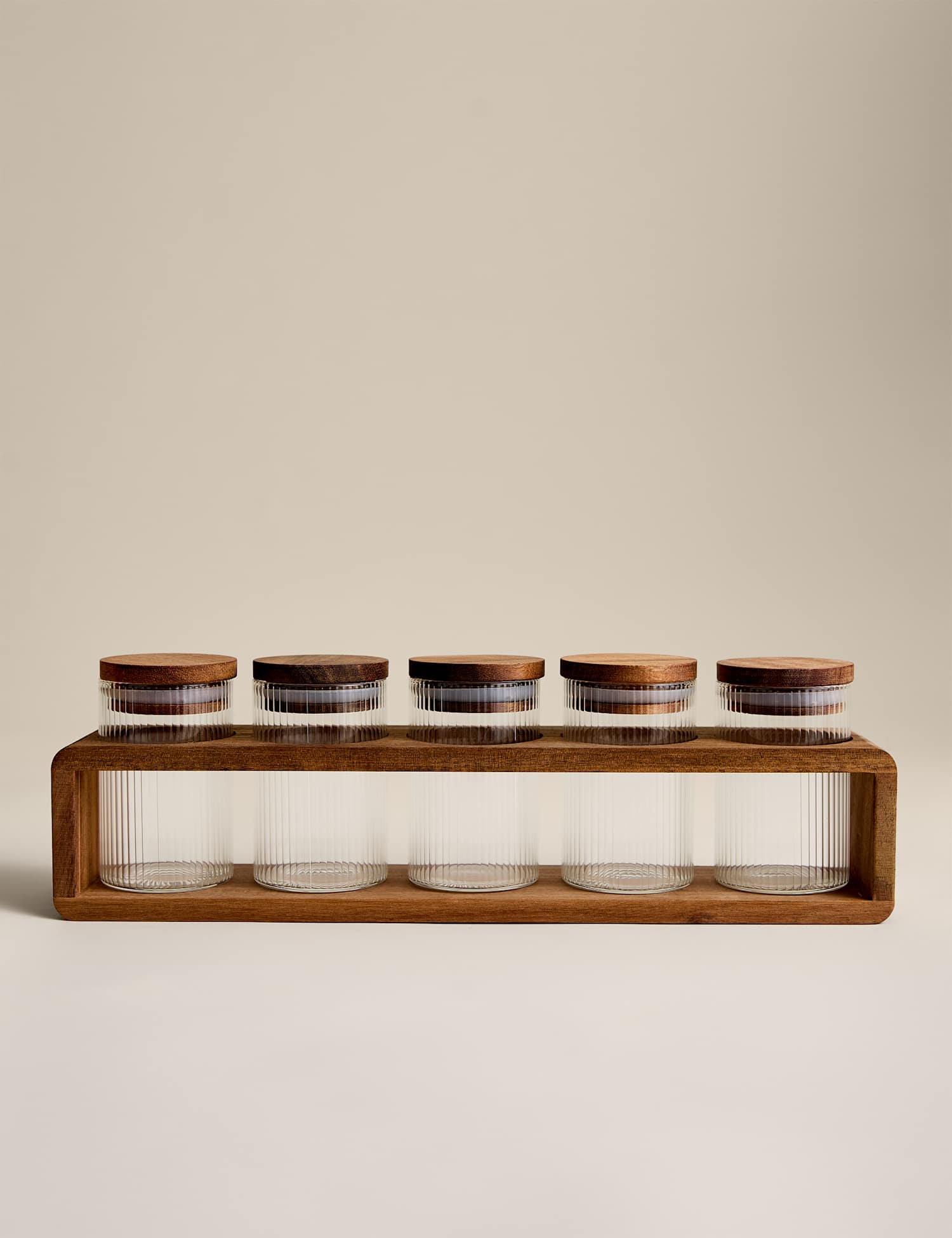 Image of M&S Set of 5 Ribbed Glass&hellip;
