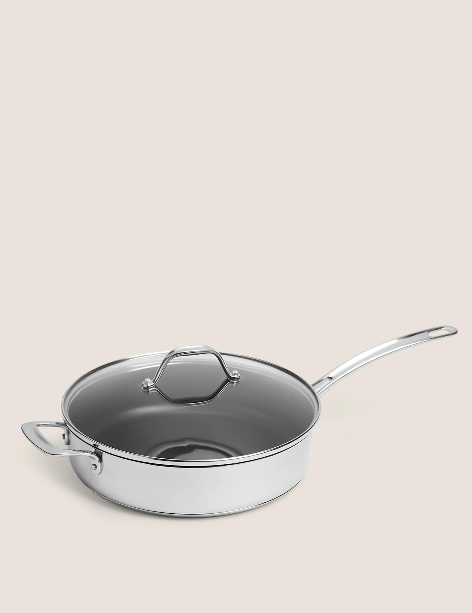 Image of M&S Stainless Steel 28cm Large Non-Stick&hellip;