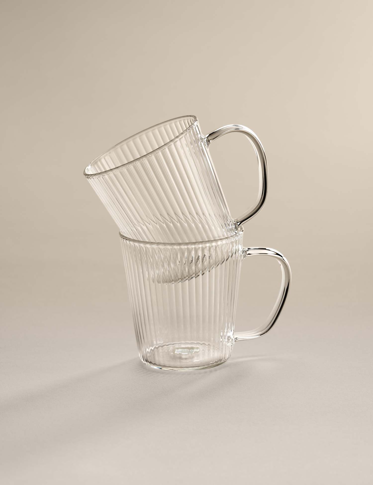 Image of M&S 2 Pack Ribbed Glass Espresso&hellip;