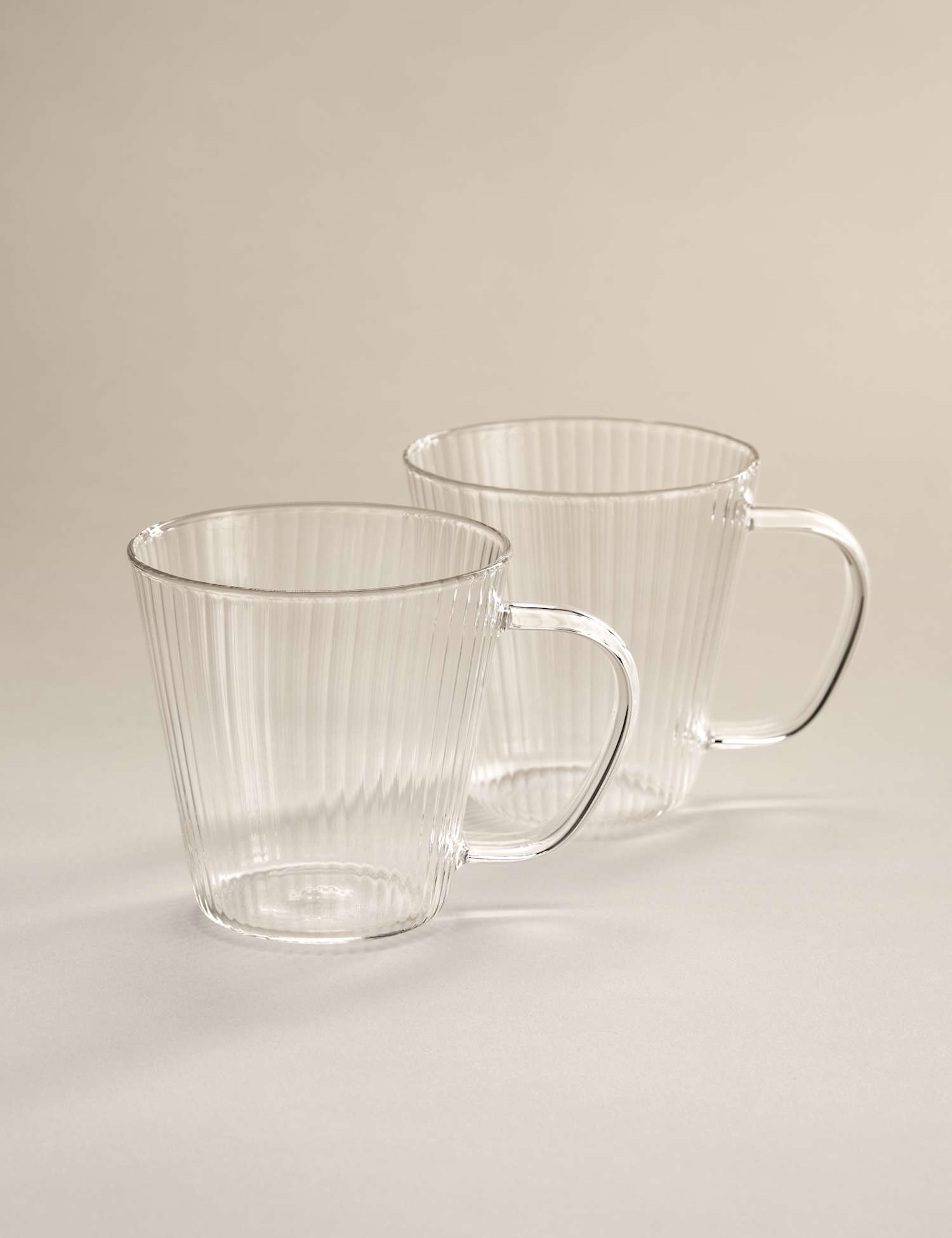 Image of M&S Set of 2 Ribbed Glass&hellip;