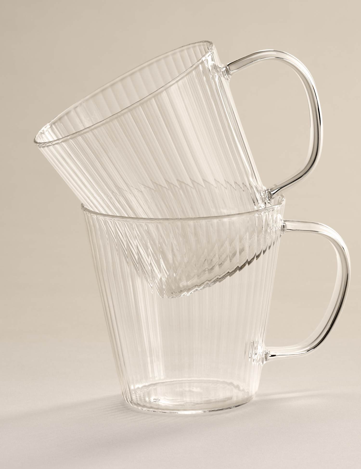 Image of M&S Set of 2 Ribbed Glass&hellip;