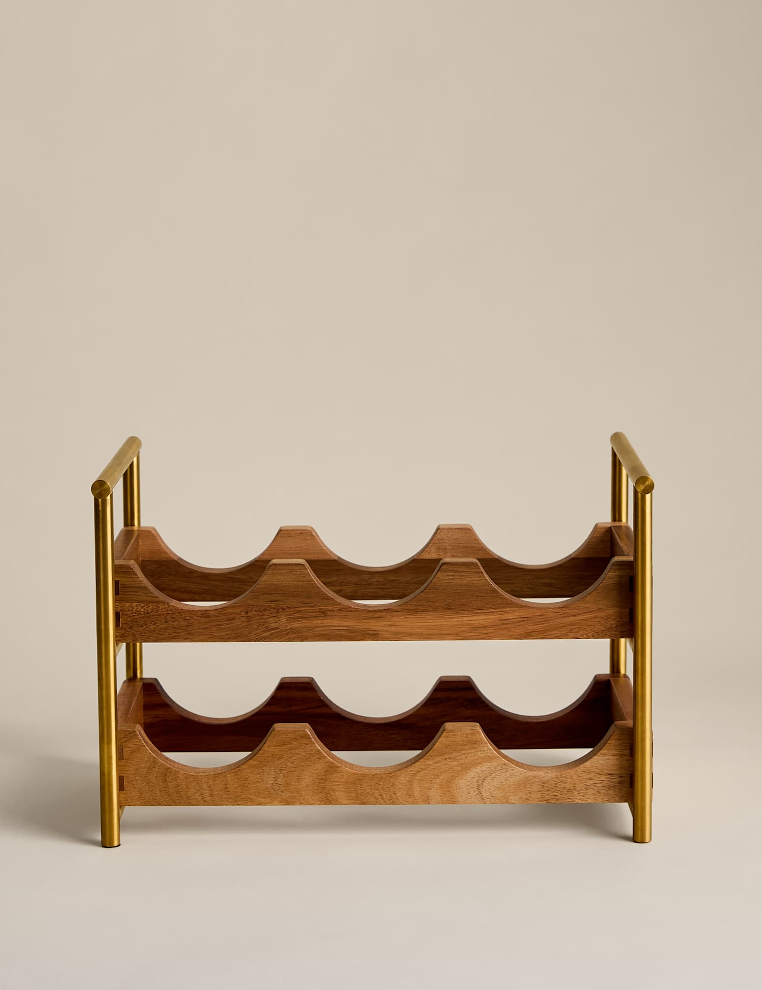 Image of M&S Wooden Wine Rack Natural