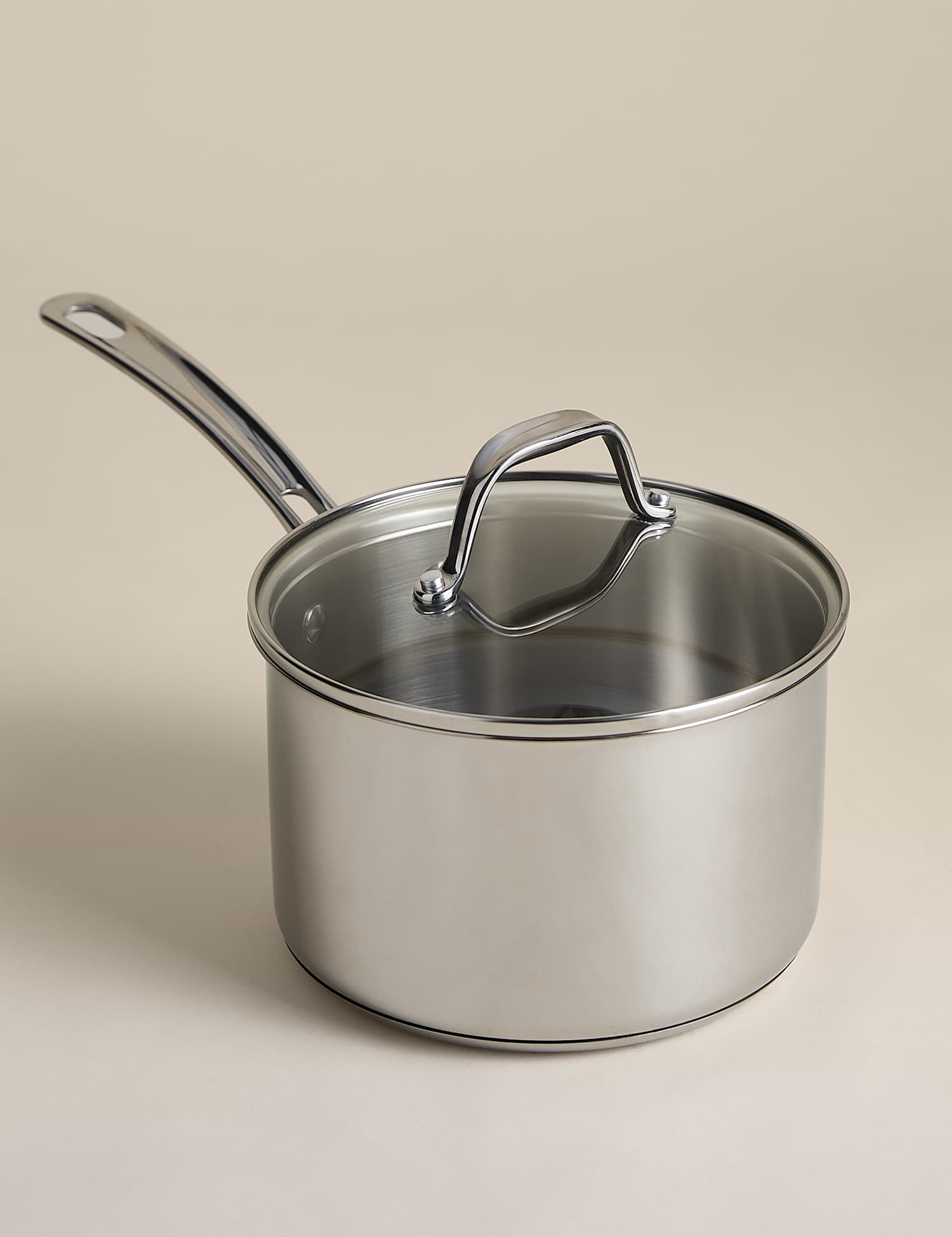 M&S Stainless Steel 18cm Saucepan Silver