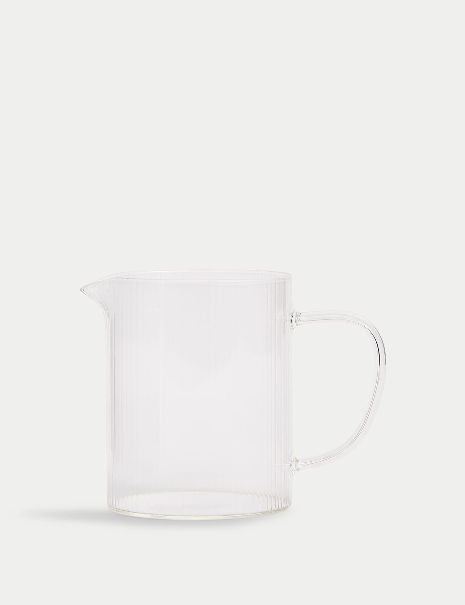 M&S Ribbed Glass Milk Jug