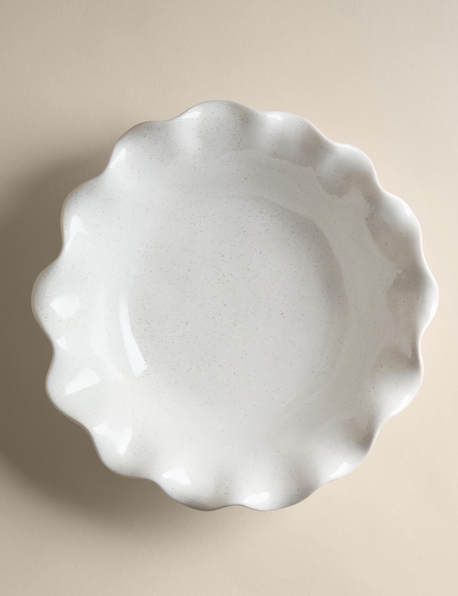 Image of M&S Ruffle Serving Bowl Cream