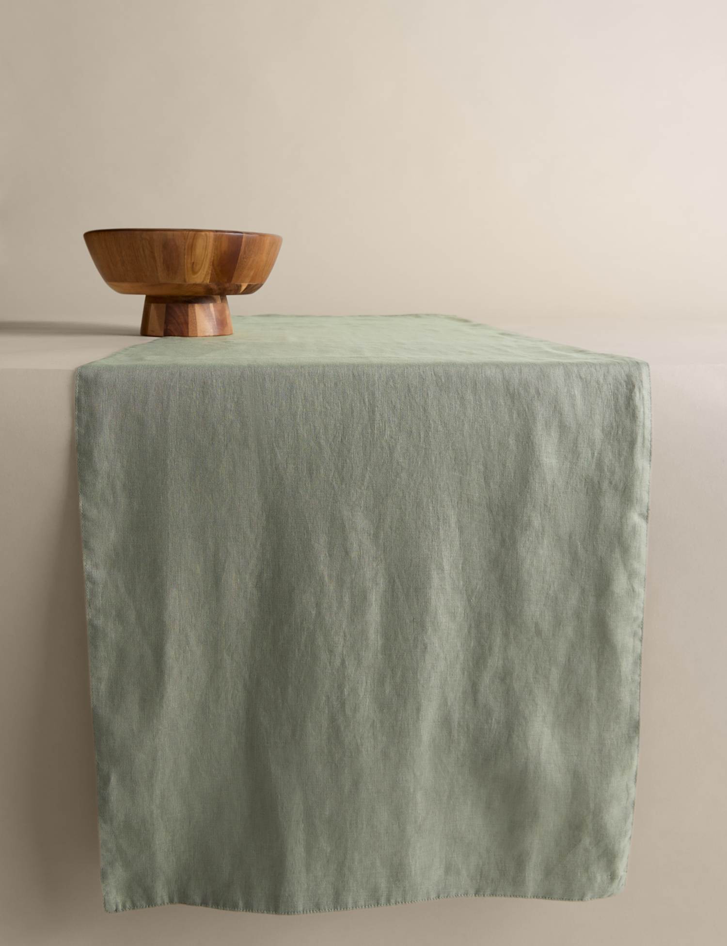 Image of M&S Pure Linen Table Runner Khaki