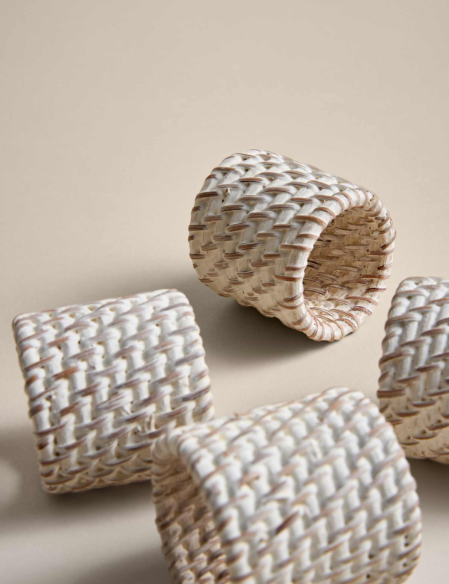 Image of M&S Set of 4 Rattan Napkin&hellip;