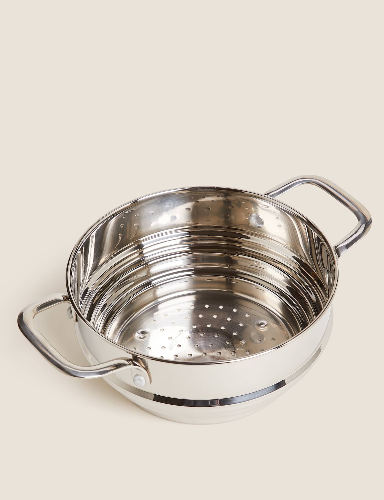 Image of M&S Universal Stainless Steel Steamer Silver