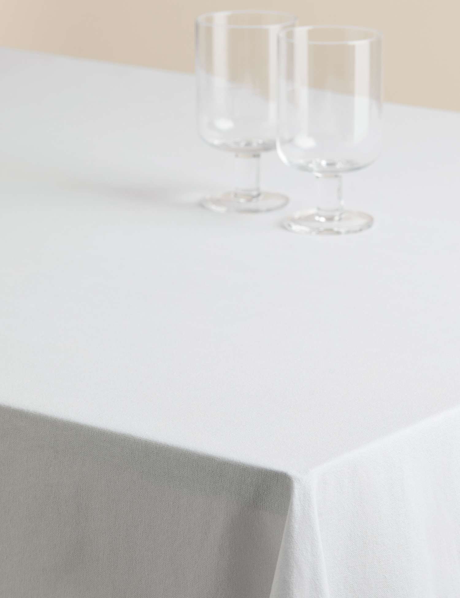 M&S Pure Cotton Tablecloth White