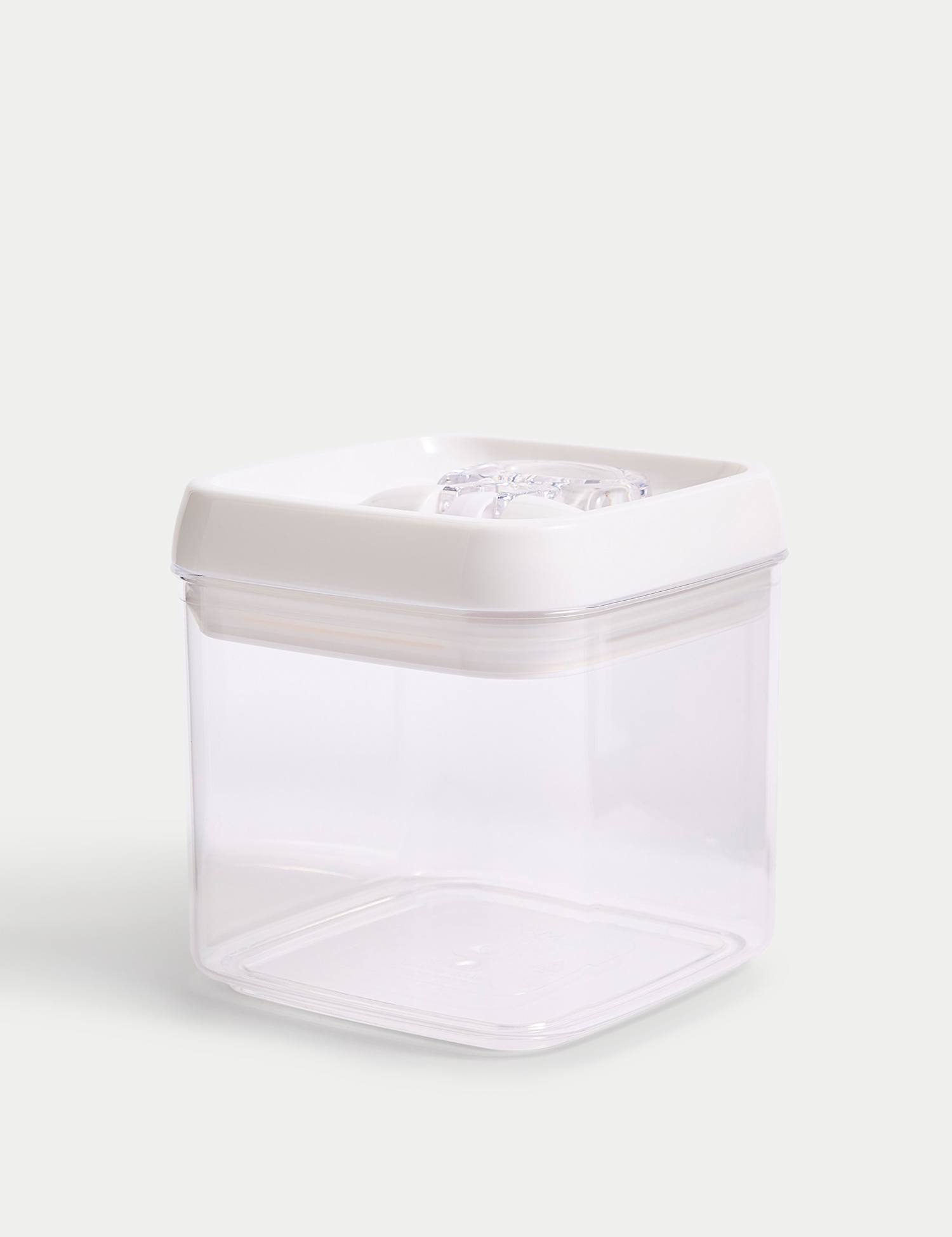 Image of M&S 1L Square Flip-TightKitchen Storage White&hellip;