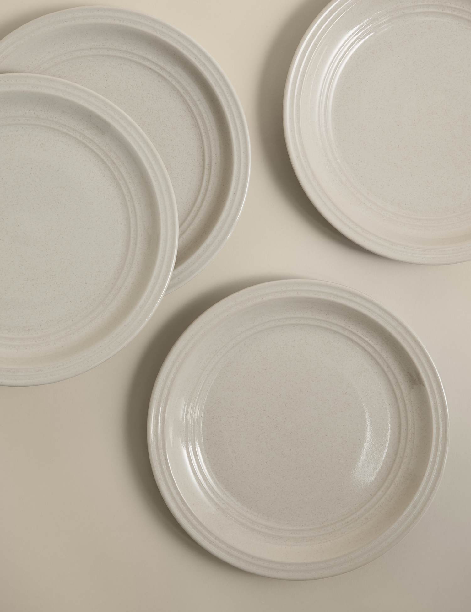M&S Set of 4 Southwold Stoneware Dinner Plates Cream