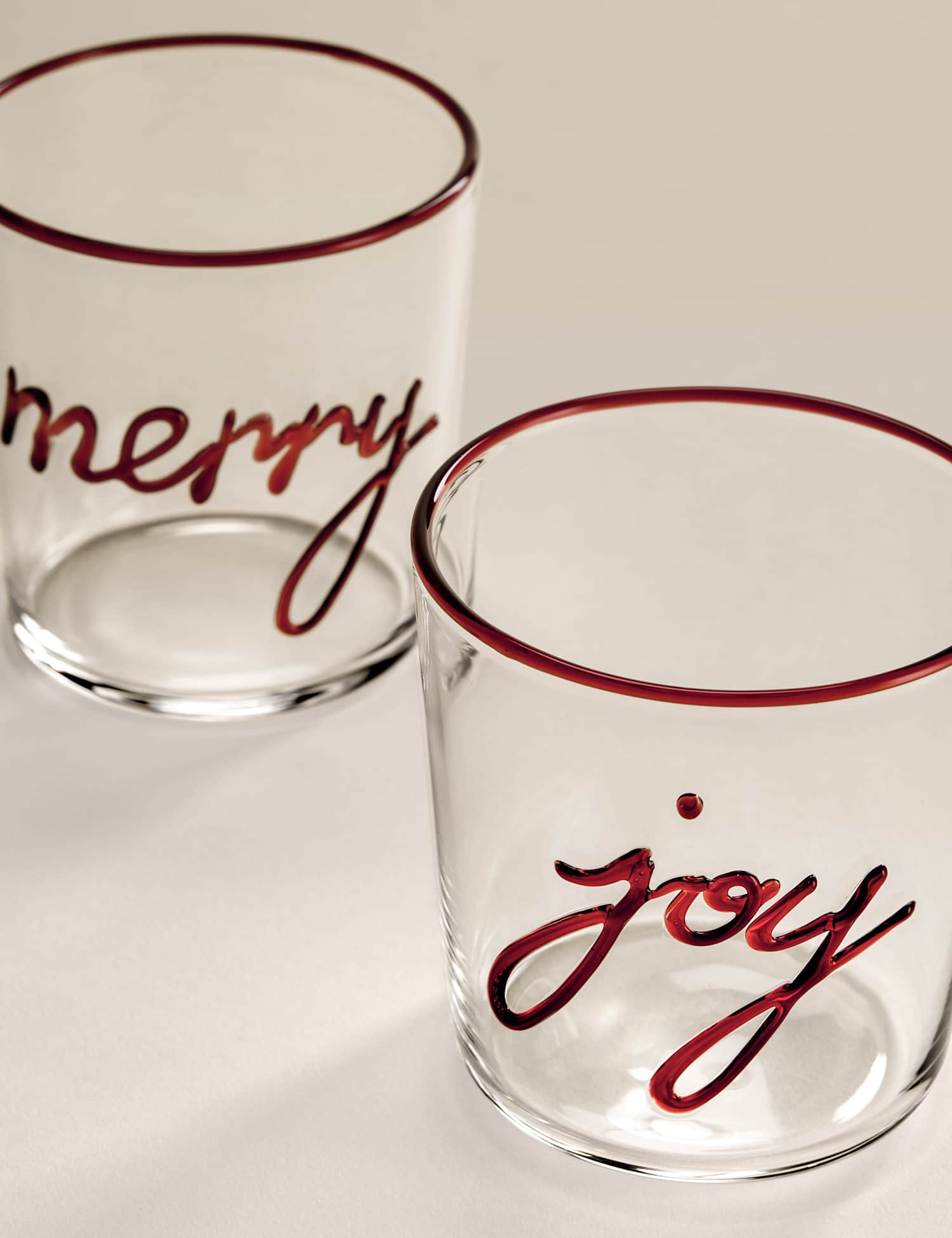 M&S Set of 2 Slogan Tumblers Red Mix