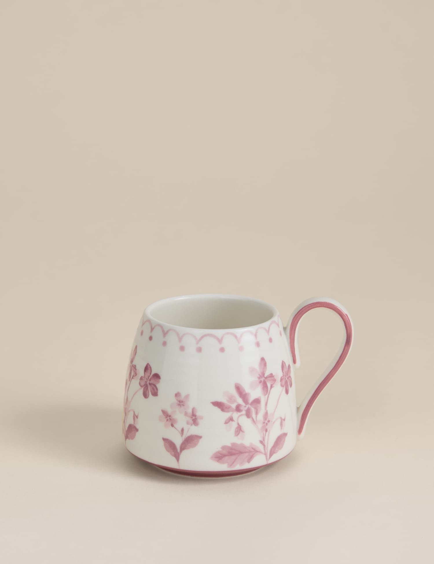 Image of M&S Floral Tapered Mug Pink