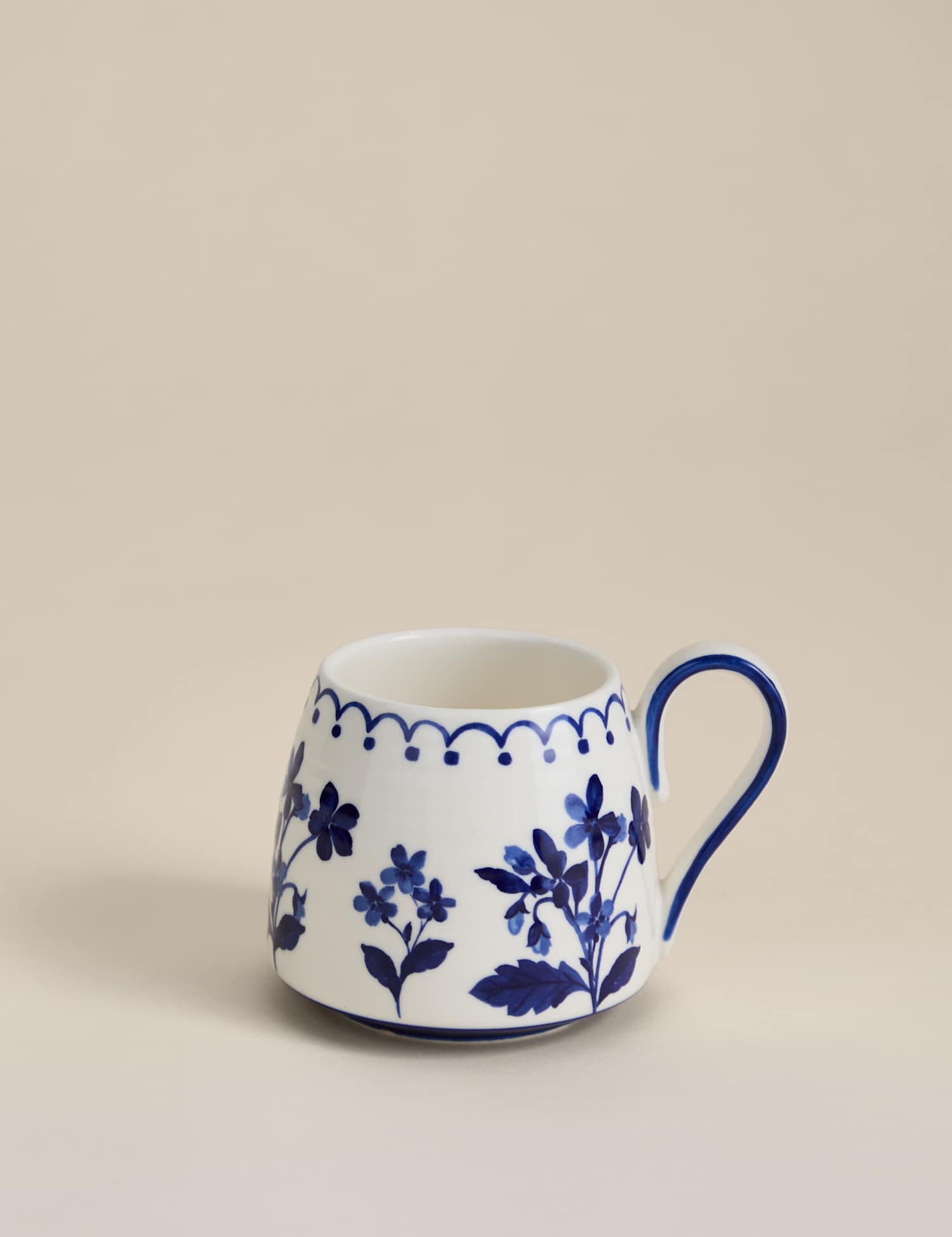 Image of M&S Floral Tapered Mug Navy