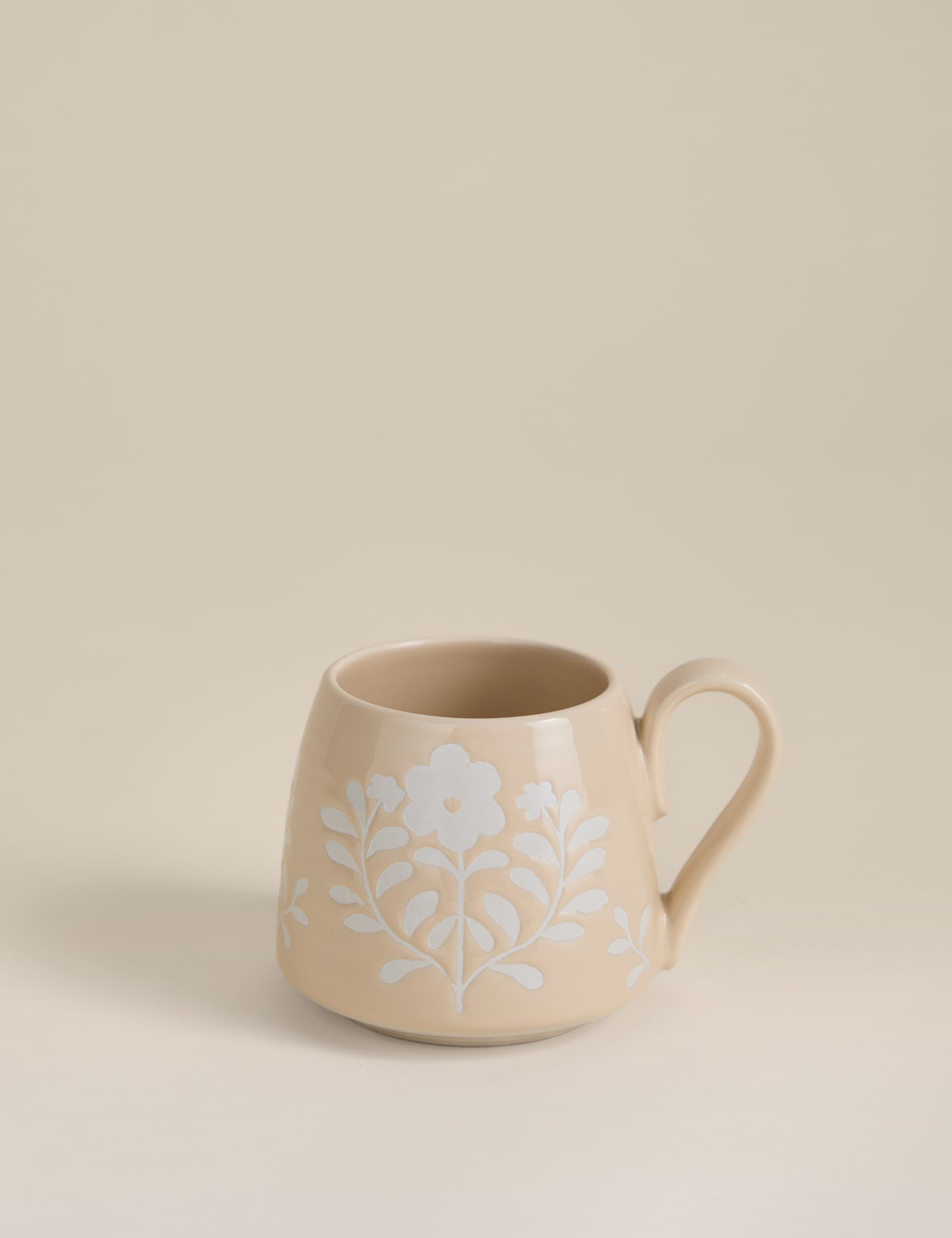 Image of M&S Floral Tapered Mug Cream