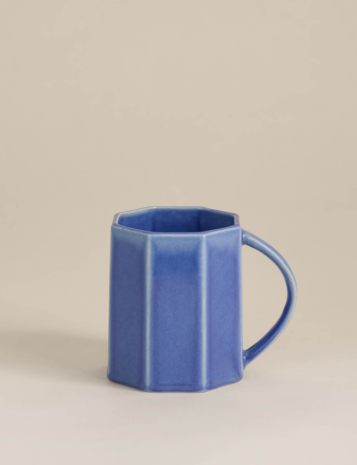 Image of M&S Panelled Tankard Mug Blue