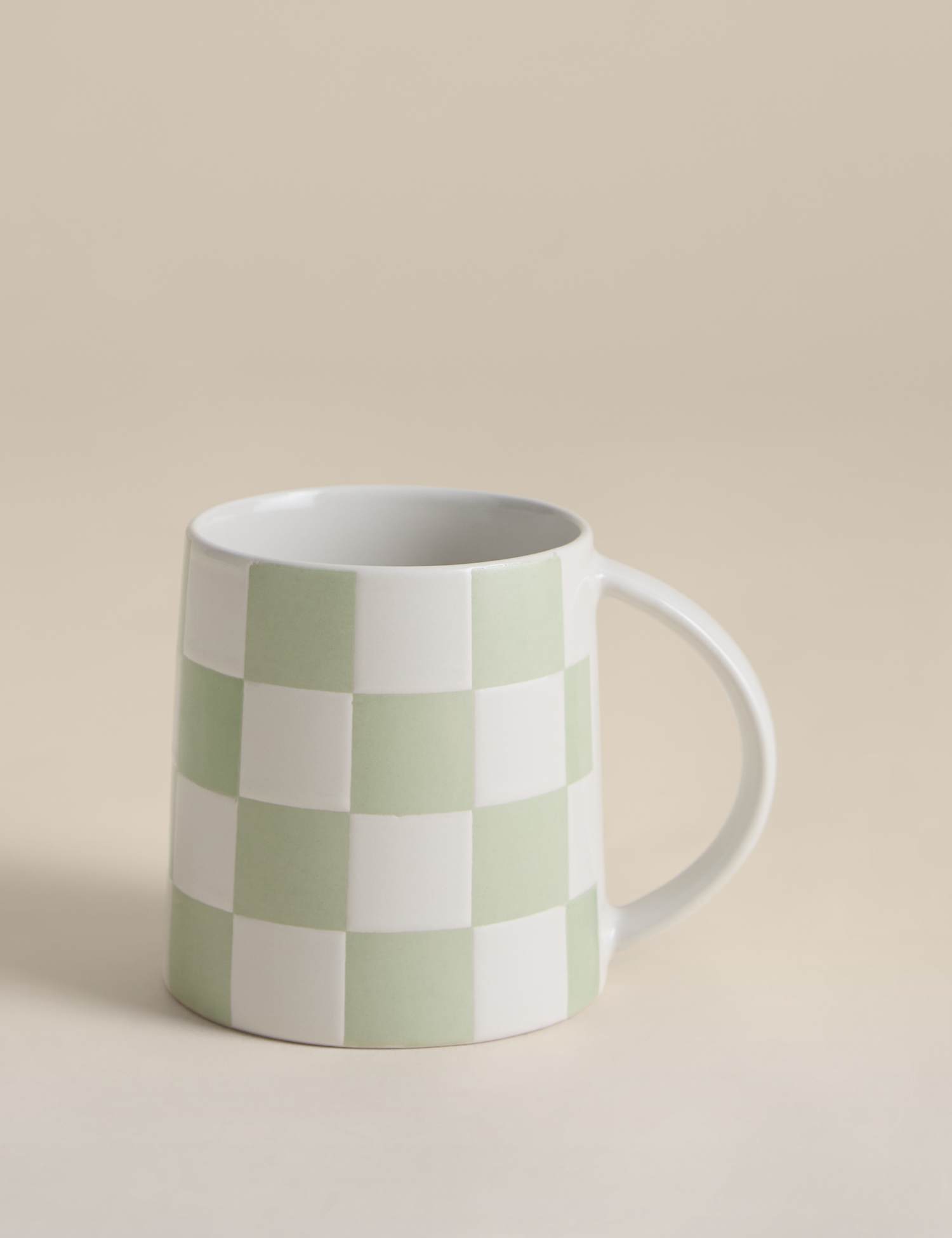 Image of M&S Checkered Mug Sage