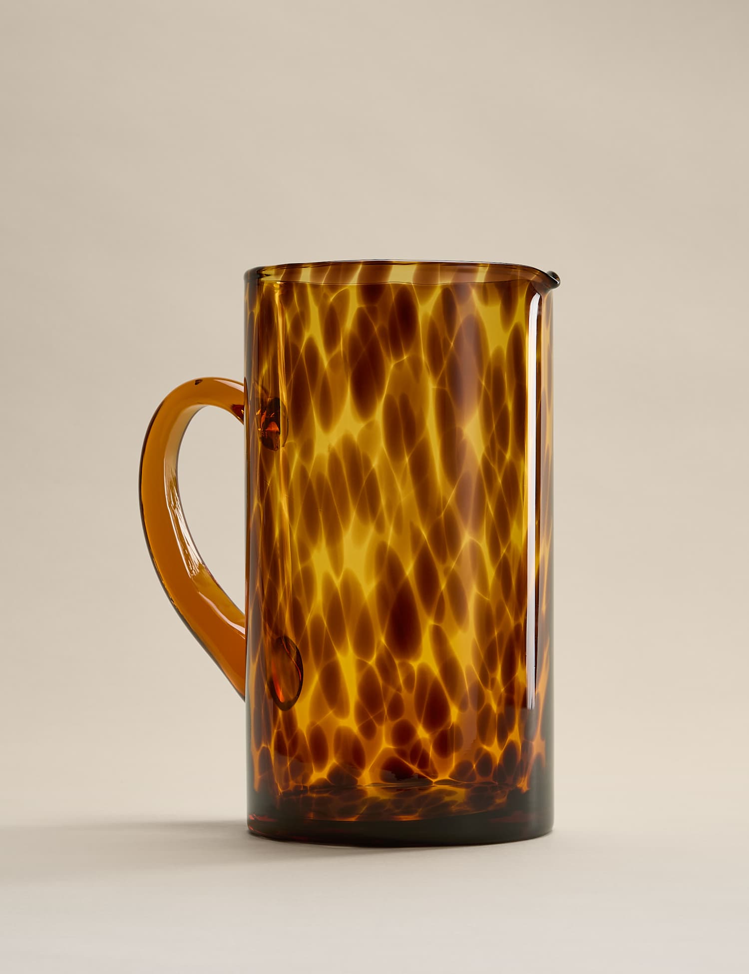 Image of M&S Glass Speckle Jug Brown