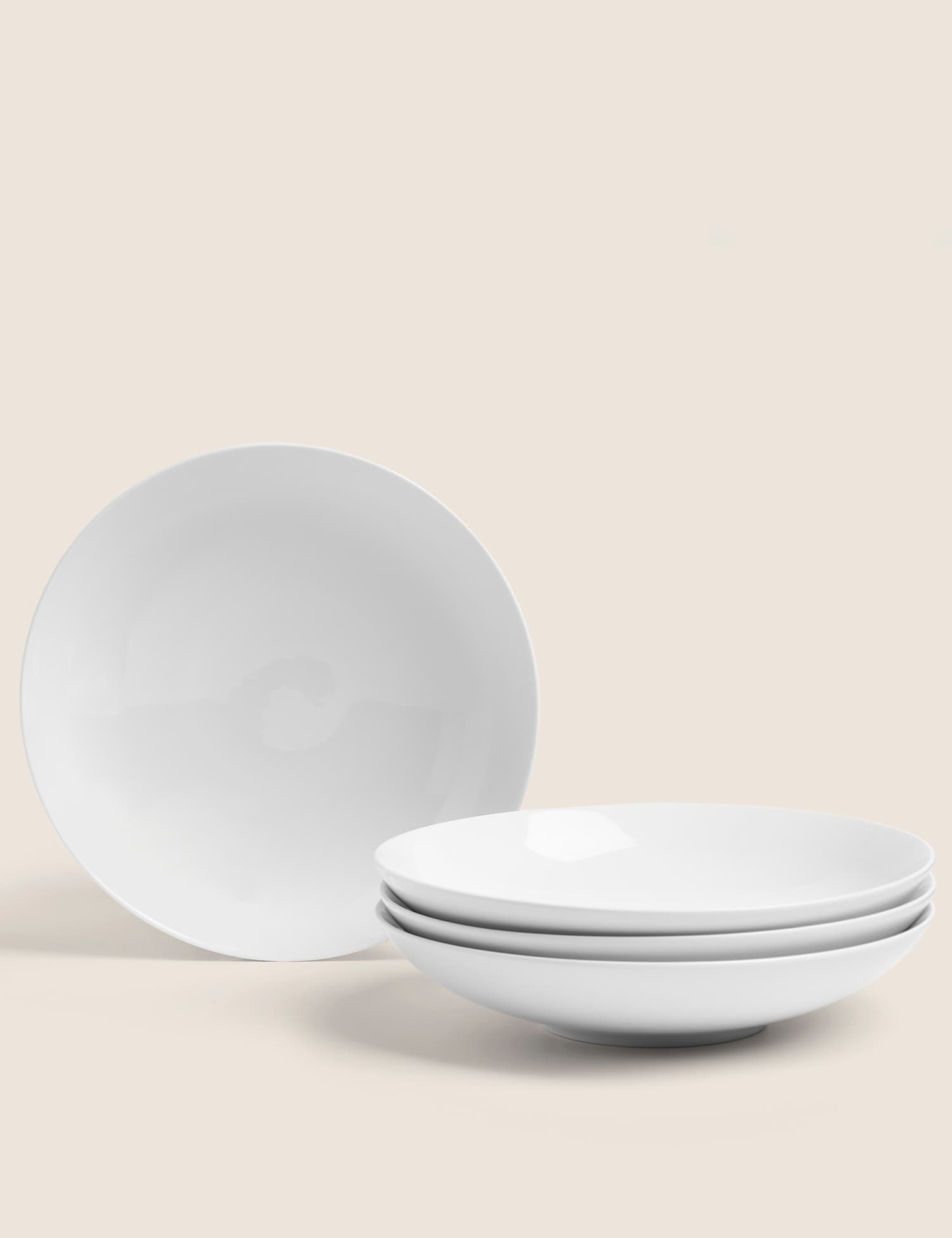 M&S Set of 4 Maxim Coupe Pasta Bowls White