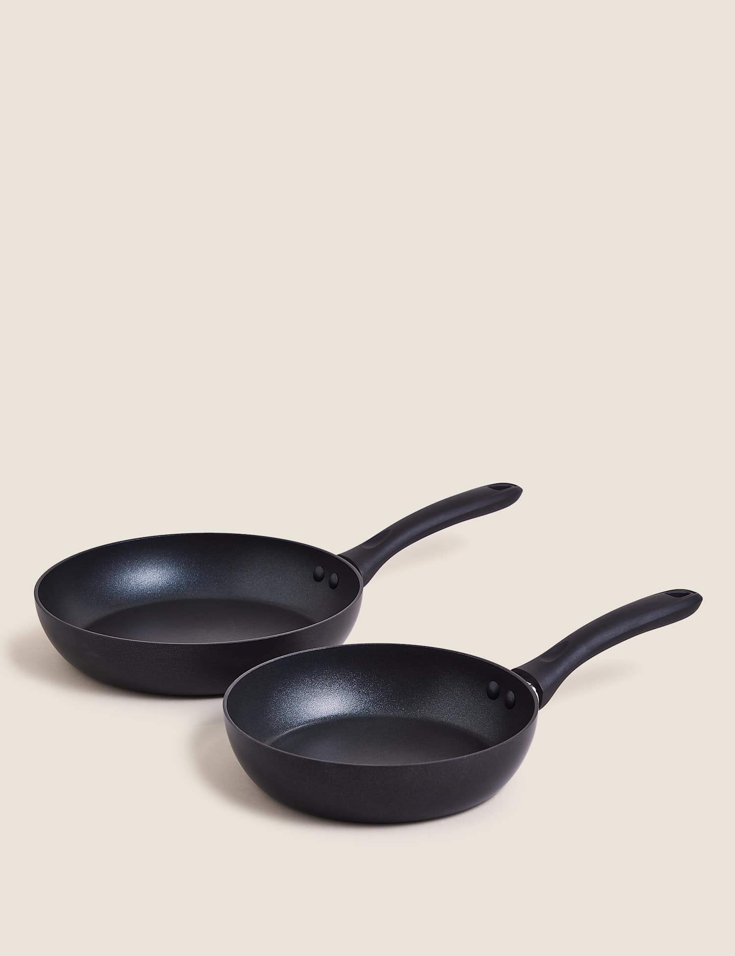 Image of M&S 2 Piece Black Aluminium Non-Stick&hellip;