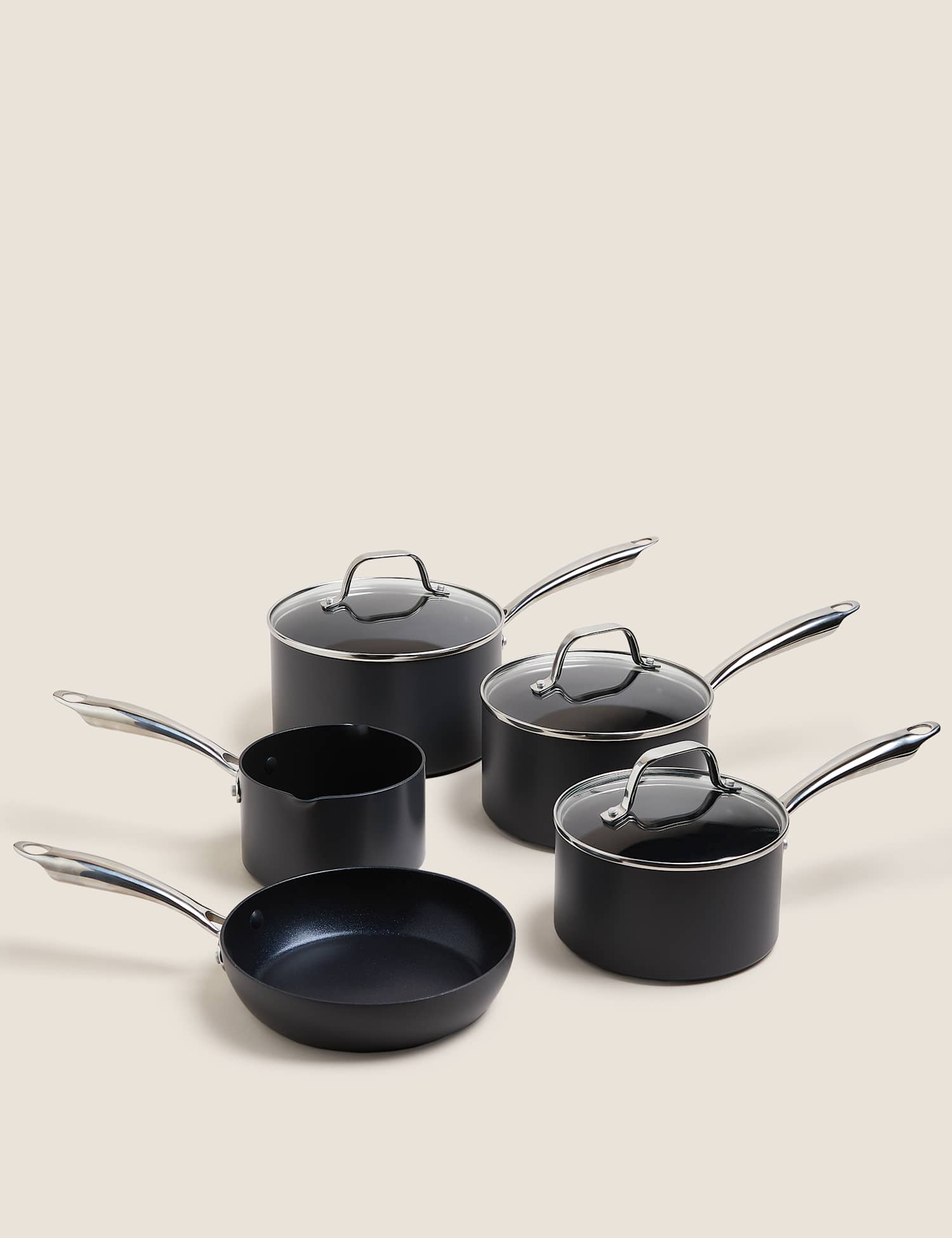 Image of M&S 5 Piece Hard Anodised Pan&hellip;
