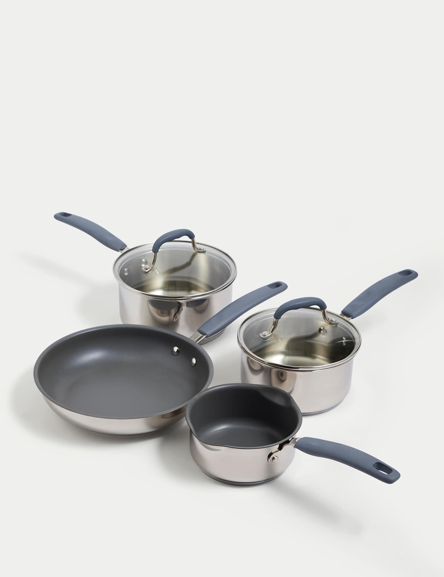 Image of M&S 4 Piece Stainless Steel Pan&hellip;