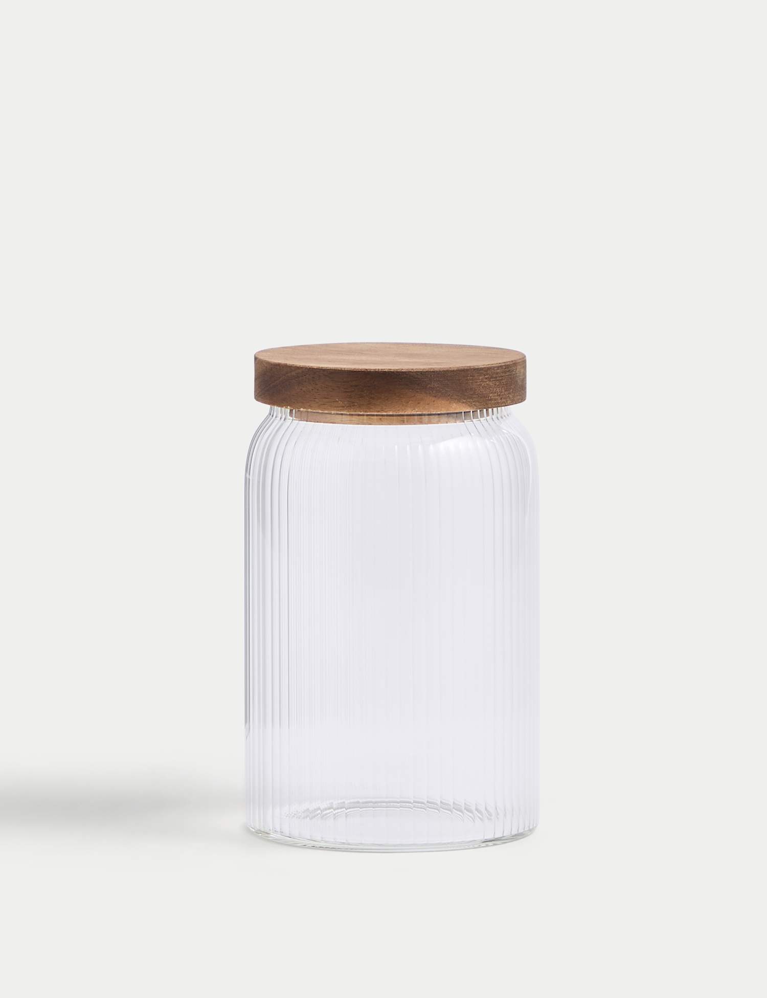 M&S Medium Ribbed Glass Storage Jar