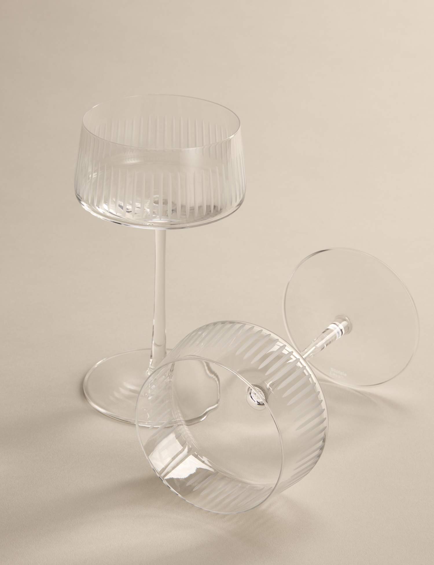 M&S Set of 4 Marais Crystal Coupe Glasses Clear