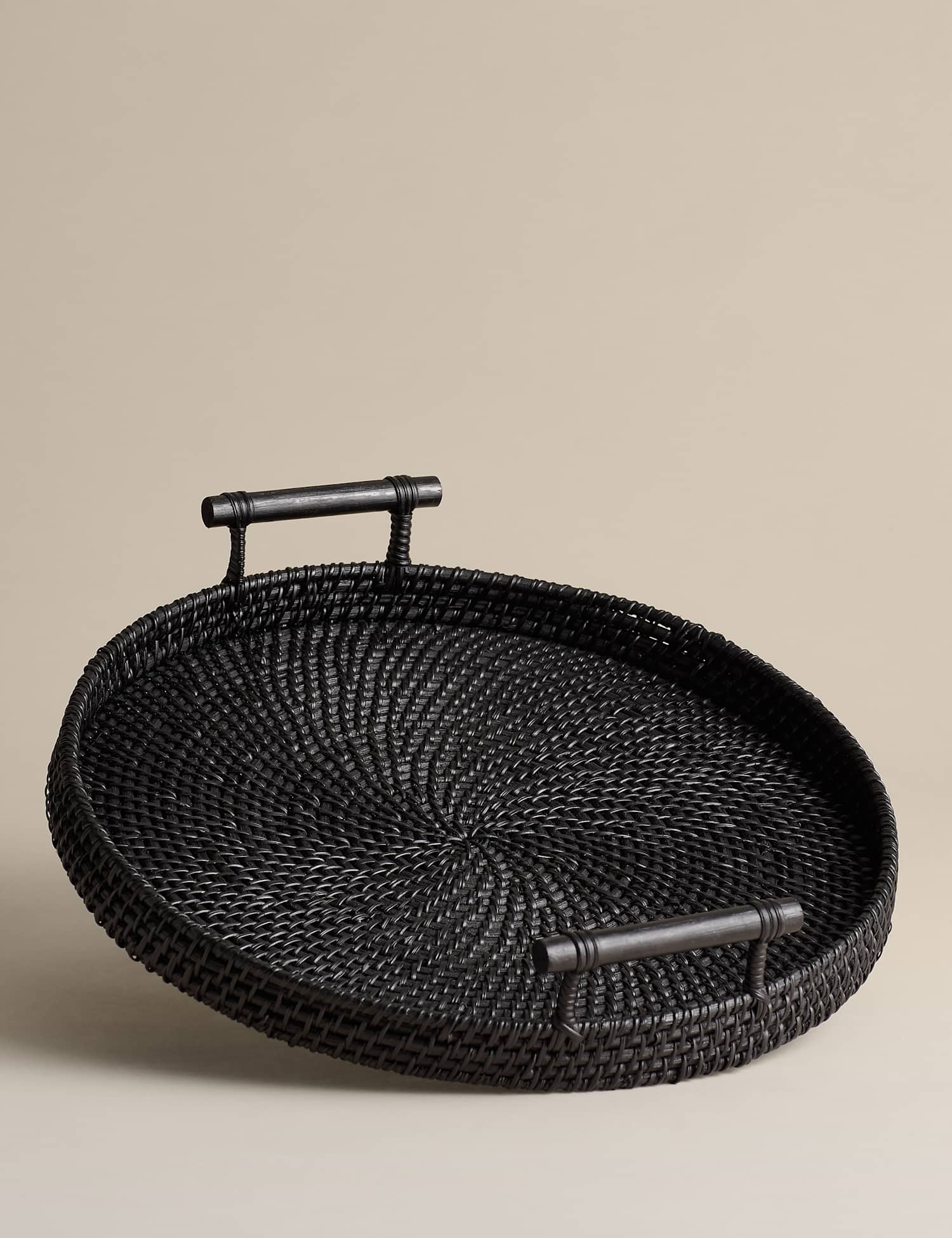 Image of M&S Rattan Tray Black