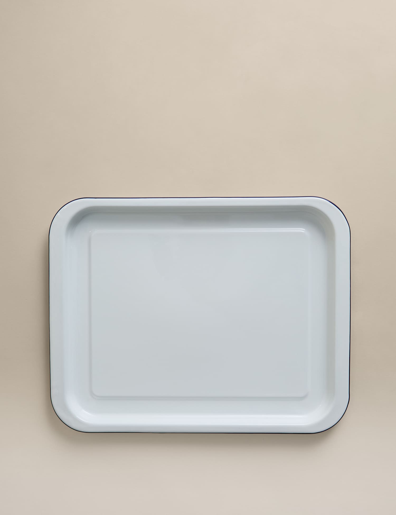 M&S Enamel Oven Tray Soft White