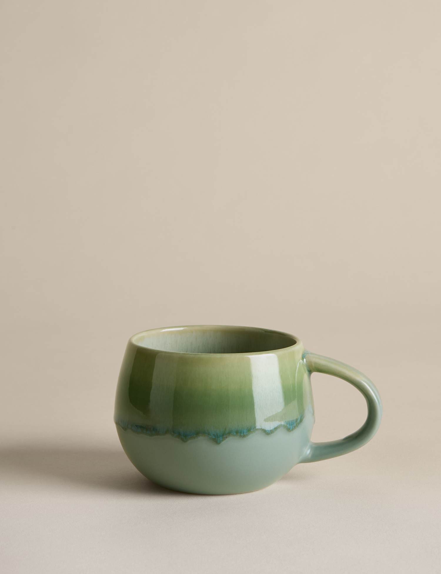 Image of M&S Reactive Glaze Hug Mug Green