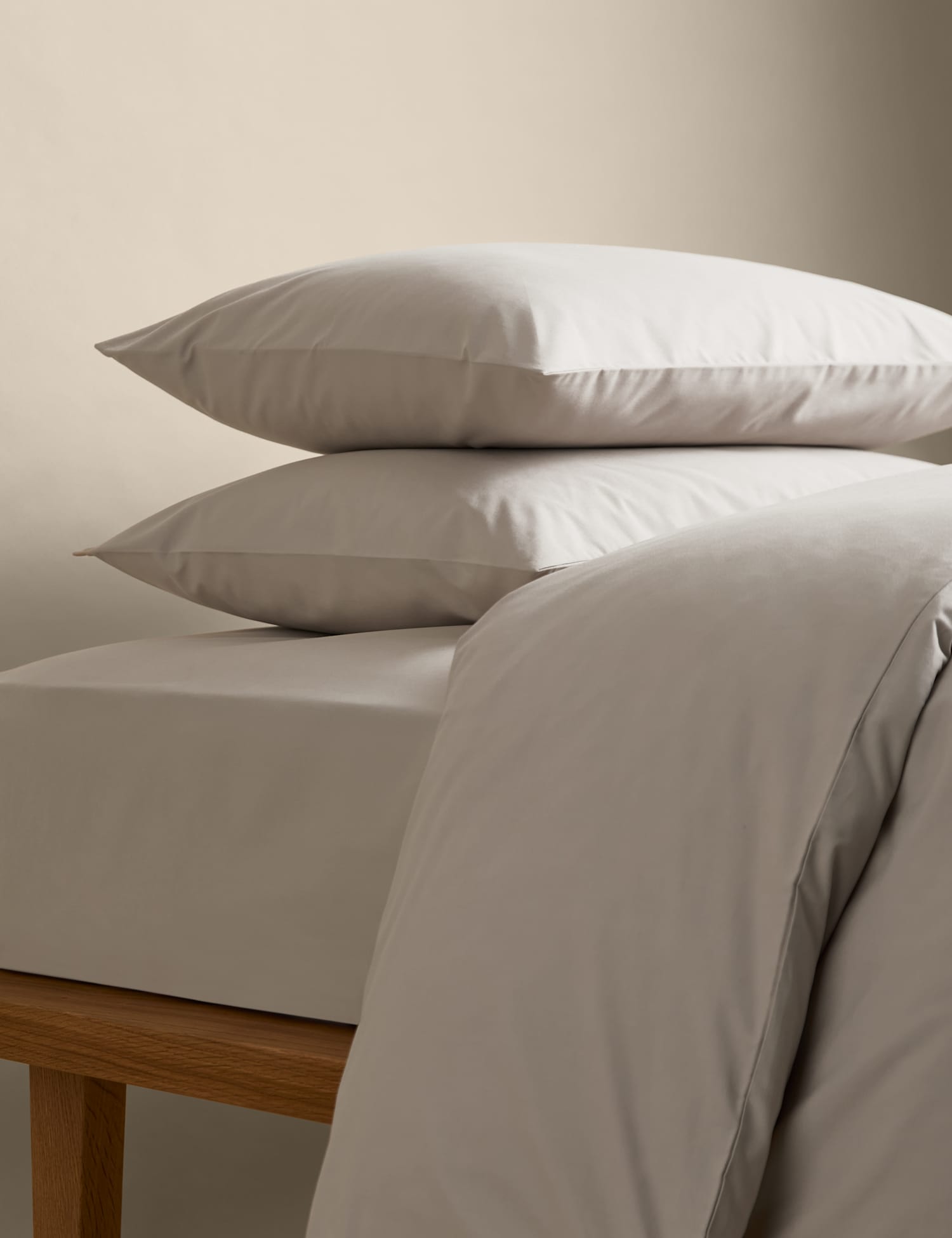 M&S Body Sensor™ Pure Cotton Bedding Set Silver Grey