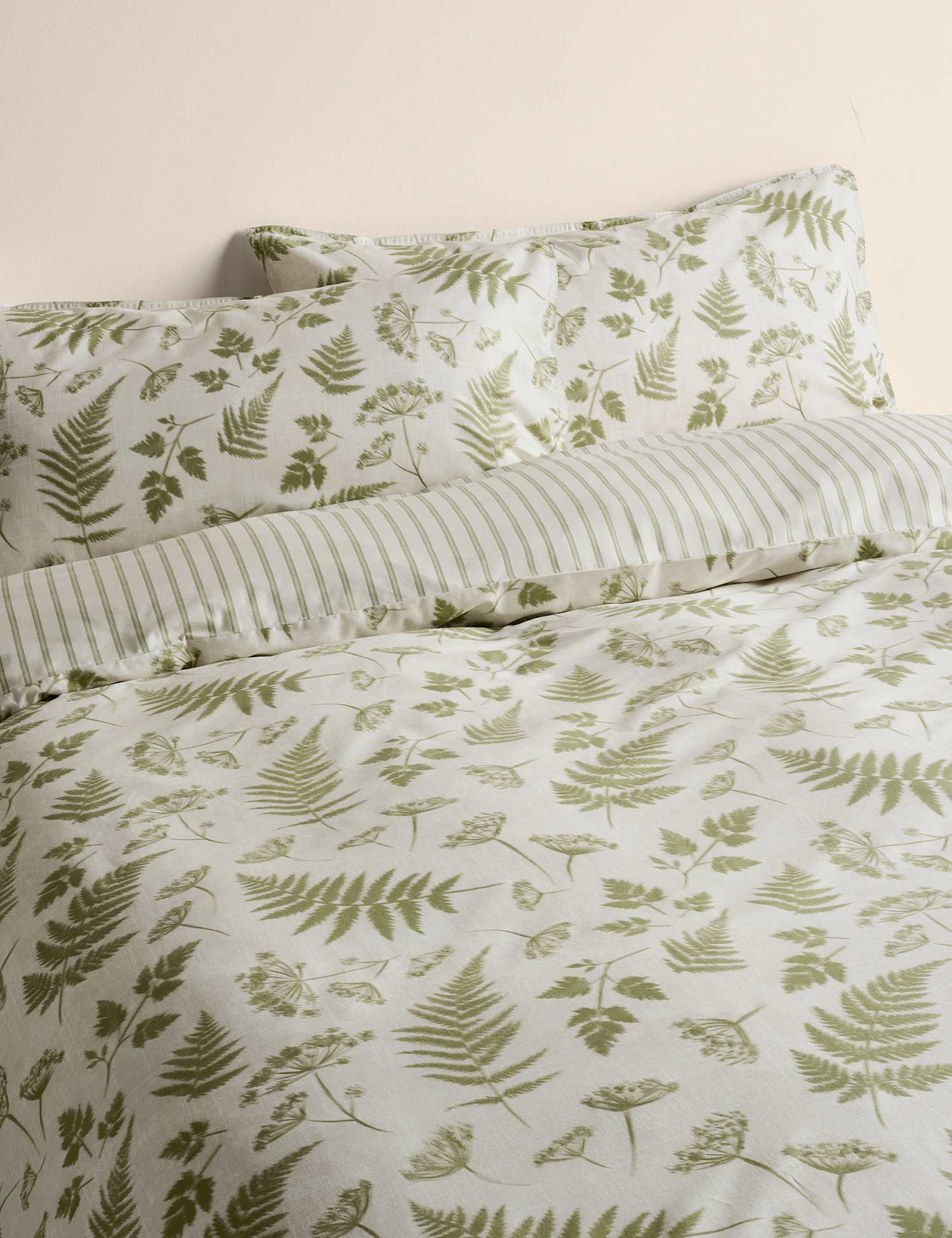 M&S Cotton Rich Fern Bedding Set Fern