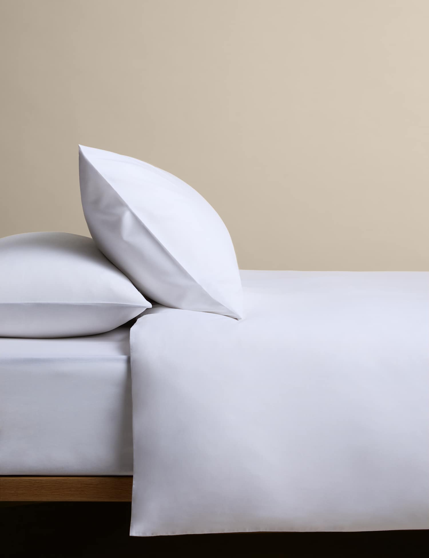 M&S Cotton Blend Easy Care Bedding Set White
