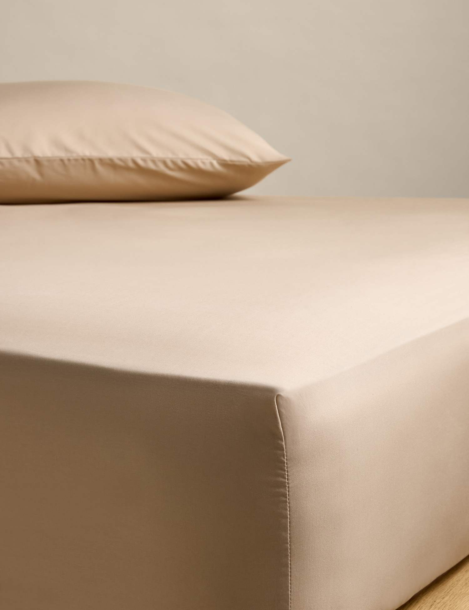 M&S Stay Cool Lyocell Rich Fitted Sheet Biscuit