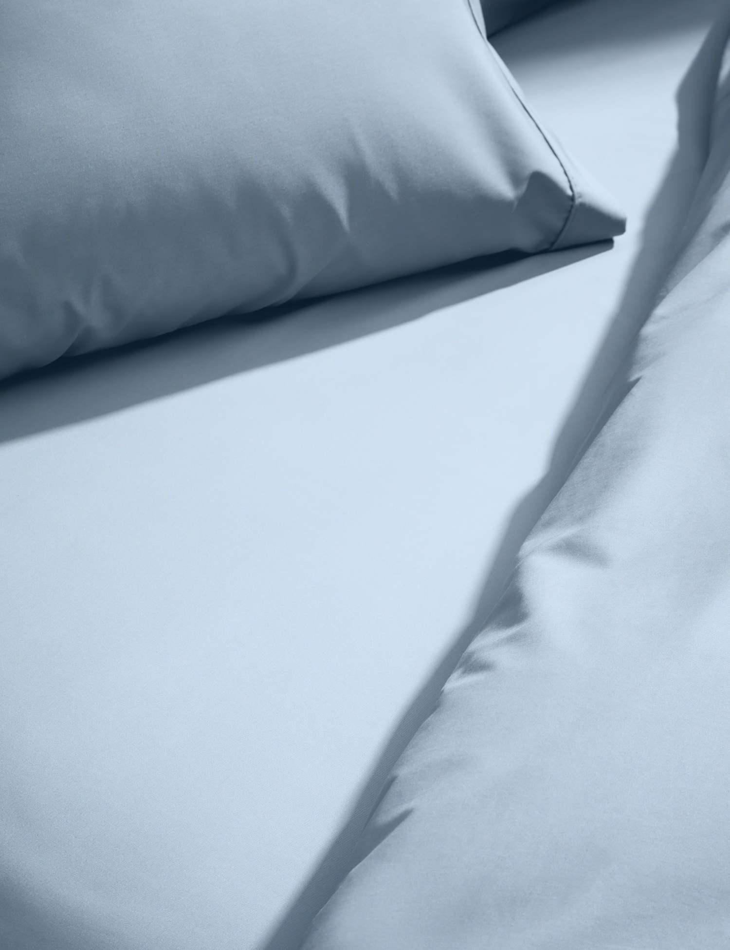 M&S Egyptian Cotton 230 Thread Count Crisp Deeper Fitted Sheet Light Wedgewood
