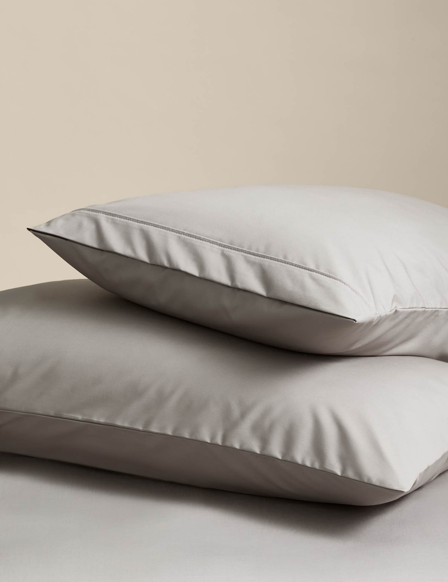 M&S 2 Pack Egyptian Cotton 230 Thread Count Crisp Pillowcases Smoke