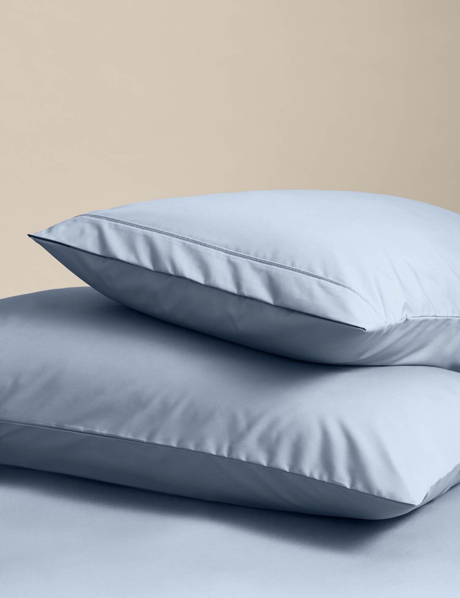 M&S 2 Pack Egyptian Cotton 230 Thread Count Crisp Pillowcases Steel Blue