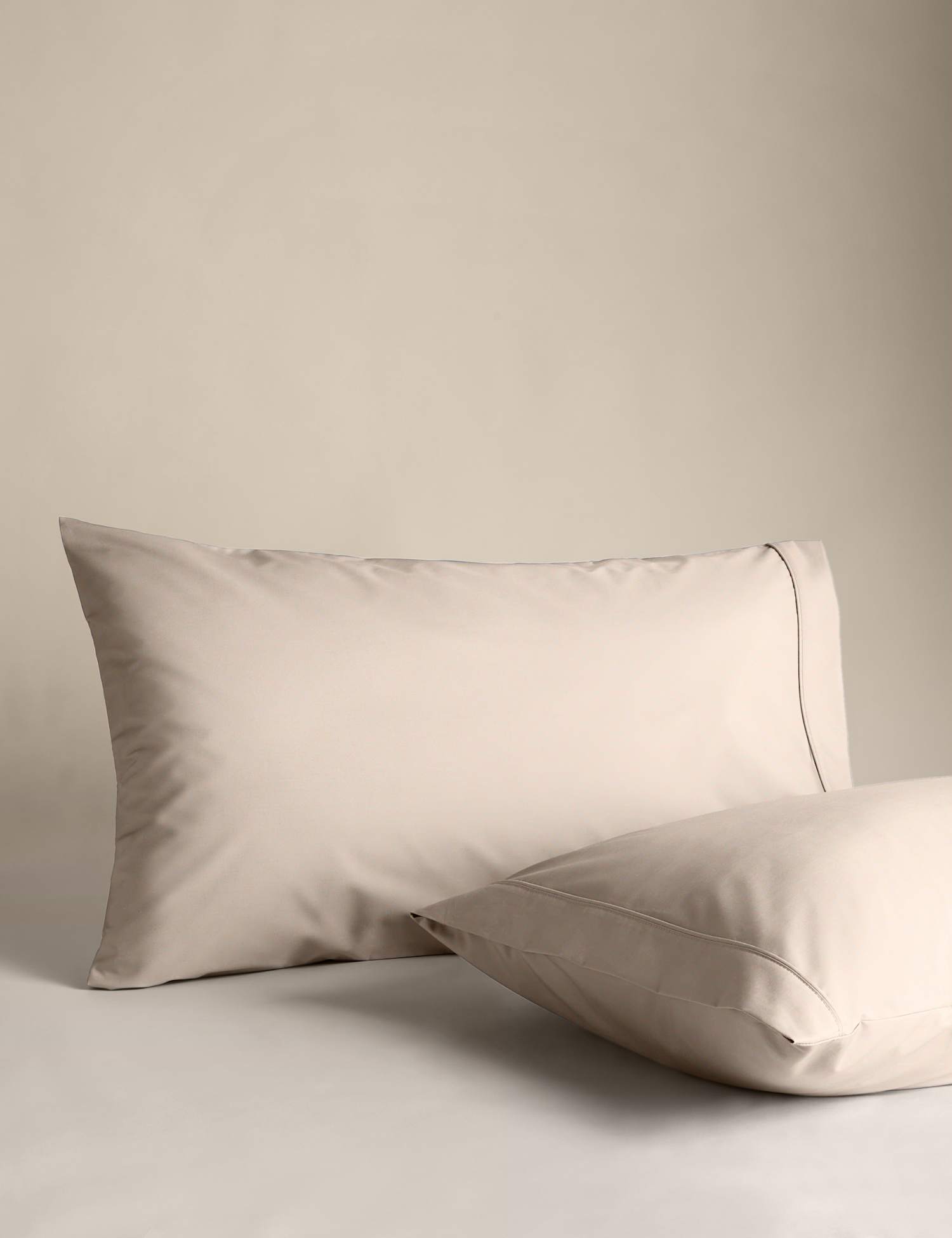 M&S 2 Pack Egyptian Cotton 230 Thread Count King Size Pillowcases Mink