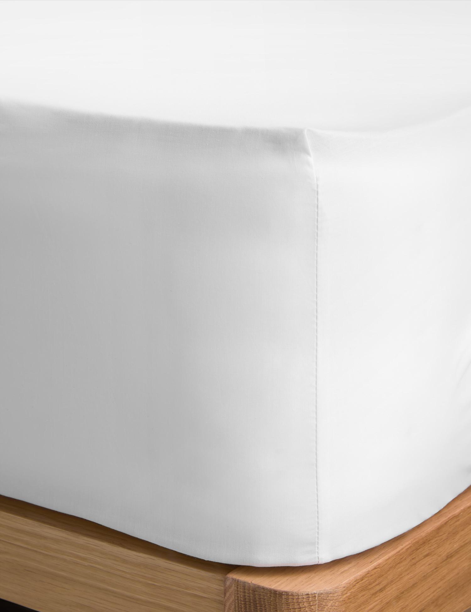 M&S Pure Cotton 180 Thread Count Deep Fitted Sheet White