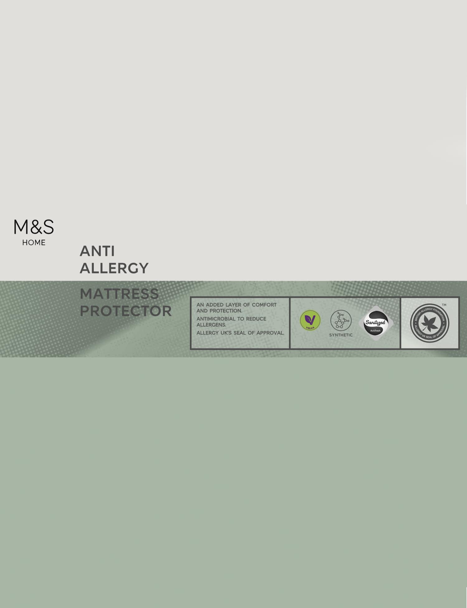 M&S Anti Allergy Mattress Protector White