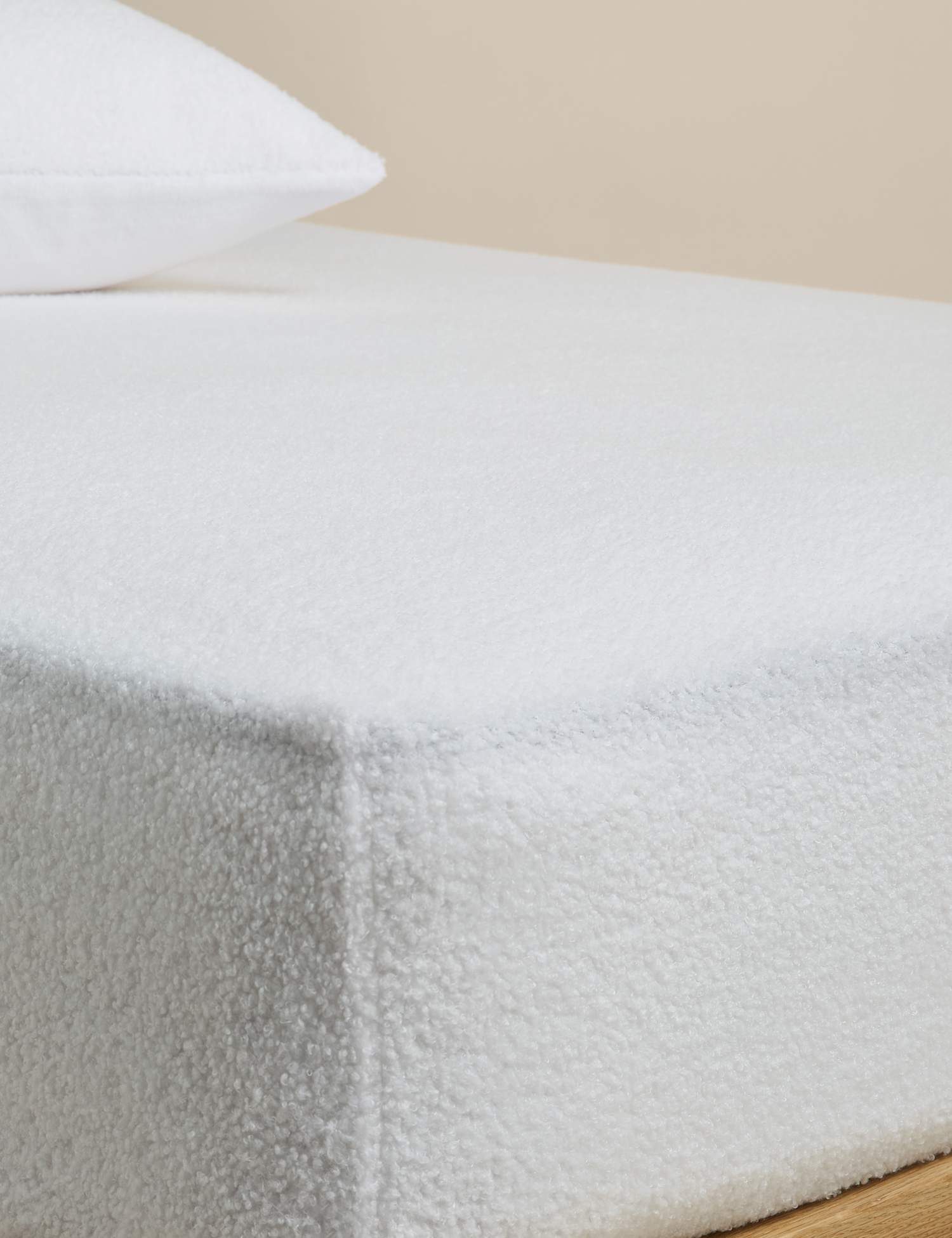 M&S Borg Cosy Deep Fitted Sheet White