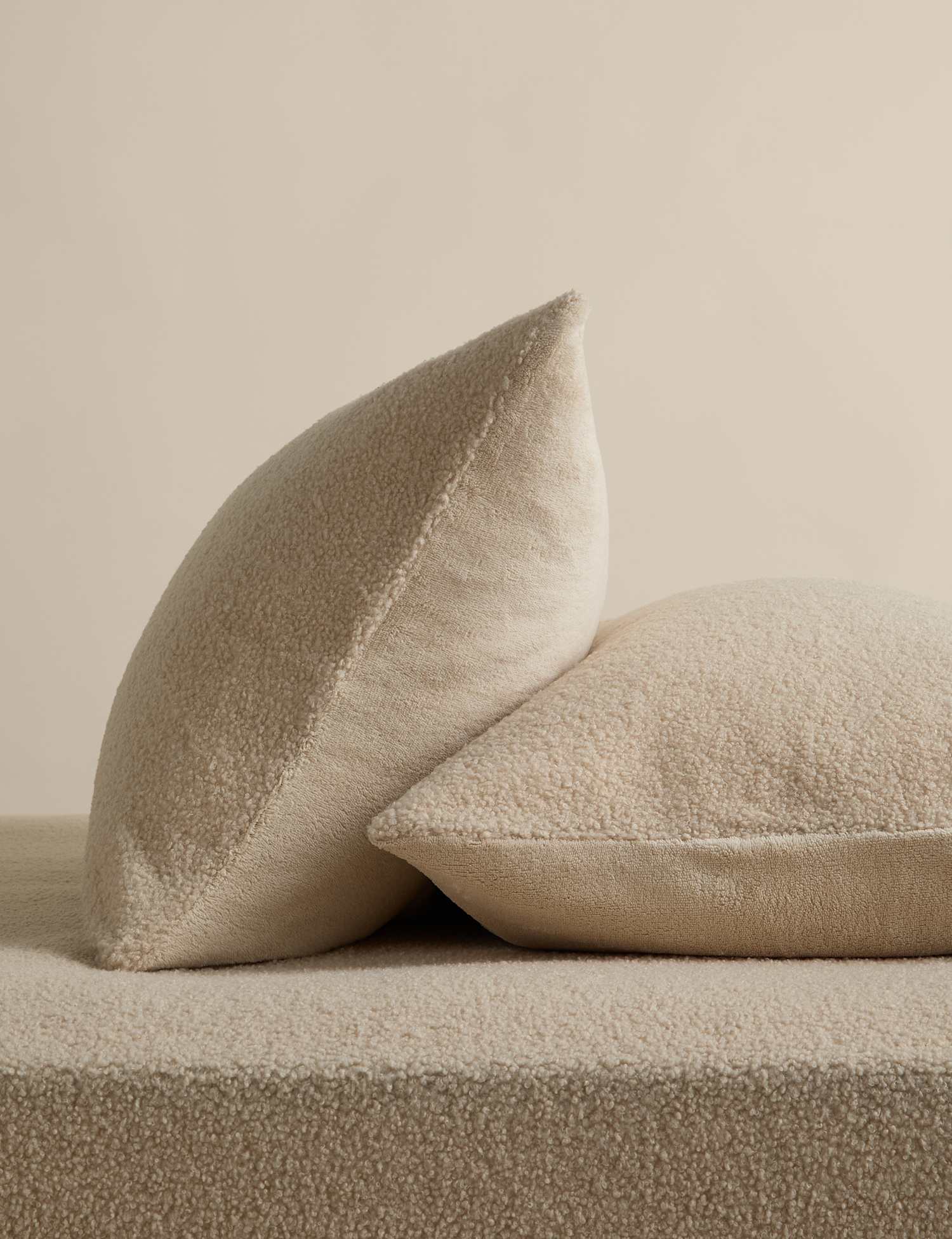 M&S 2 Pack Cosy Borg Standard Pillowcases Linen
