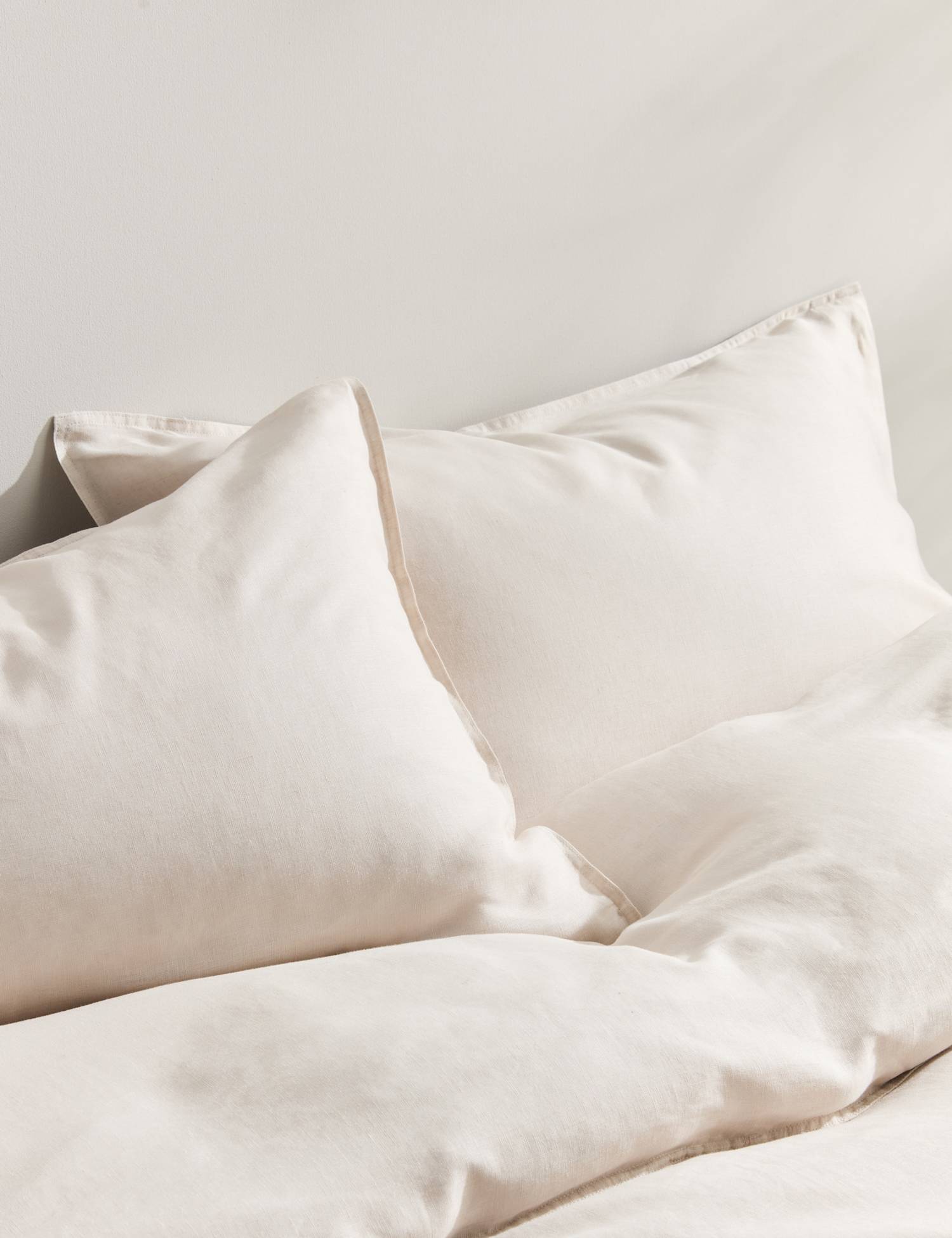 M&S 2 Pack Pure Linen Standard Pillowcases Natural