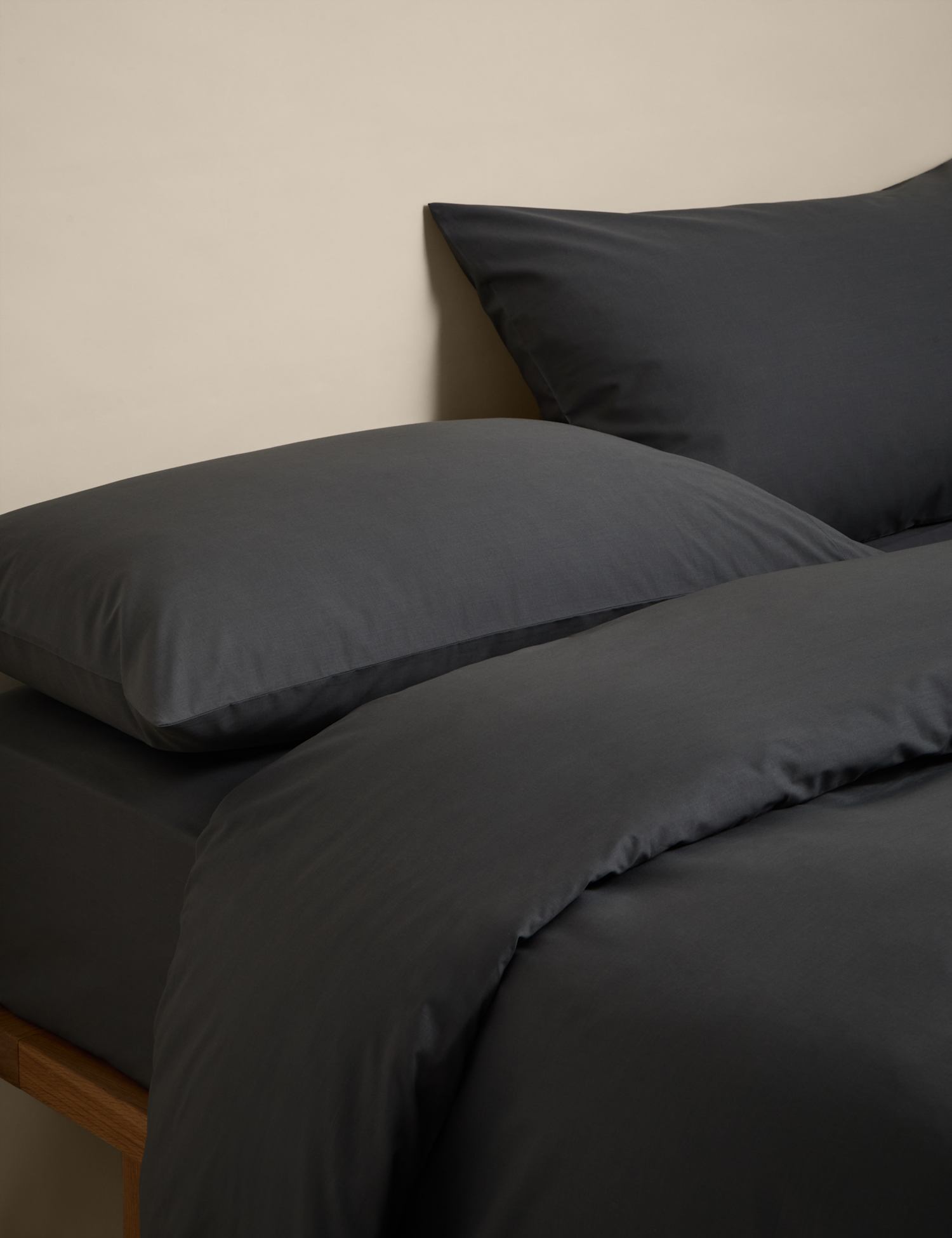 M&S Cotton Rich Bedding Set Charcoal